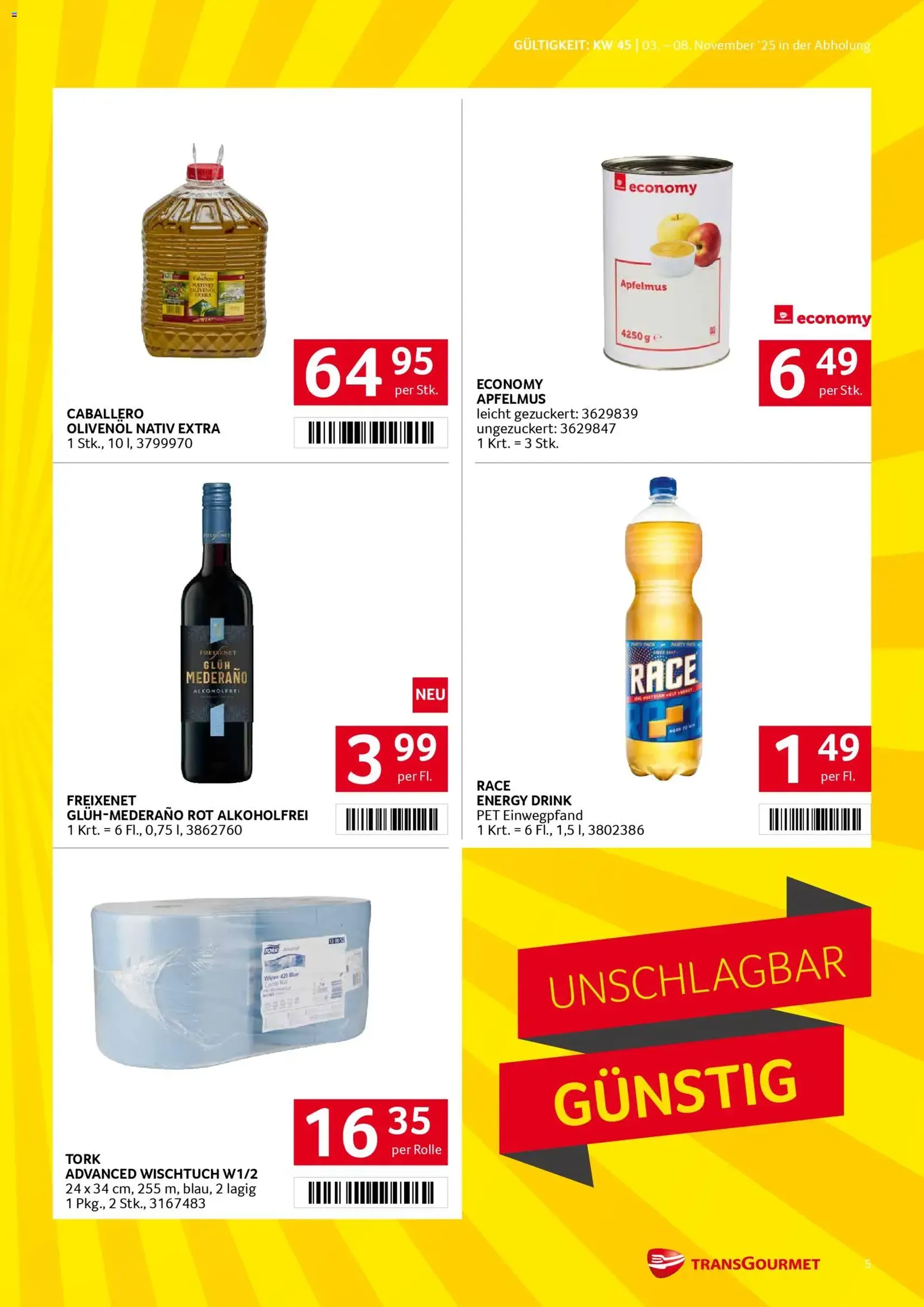 Transgourmet Flugblatt - Gültiger Prospekt ab 03.11.2025, Seite 5 von insgesamt 36