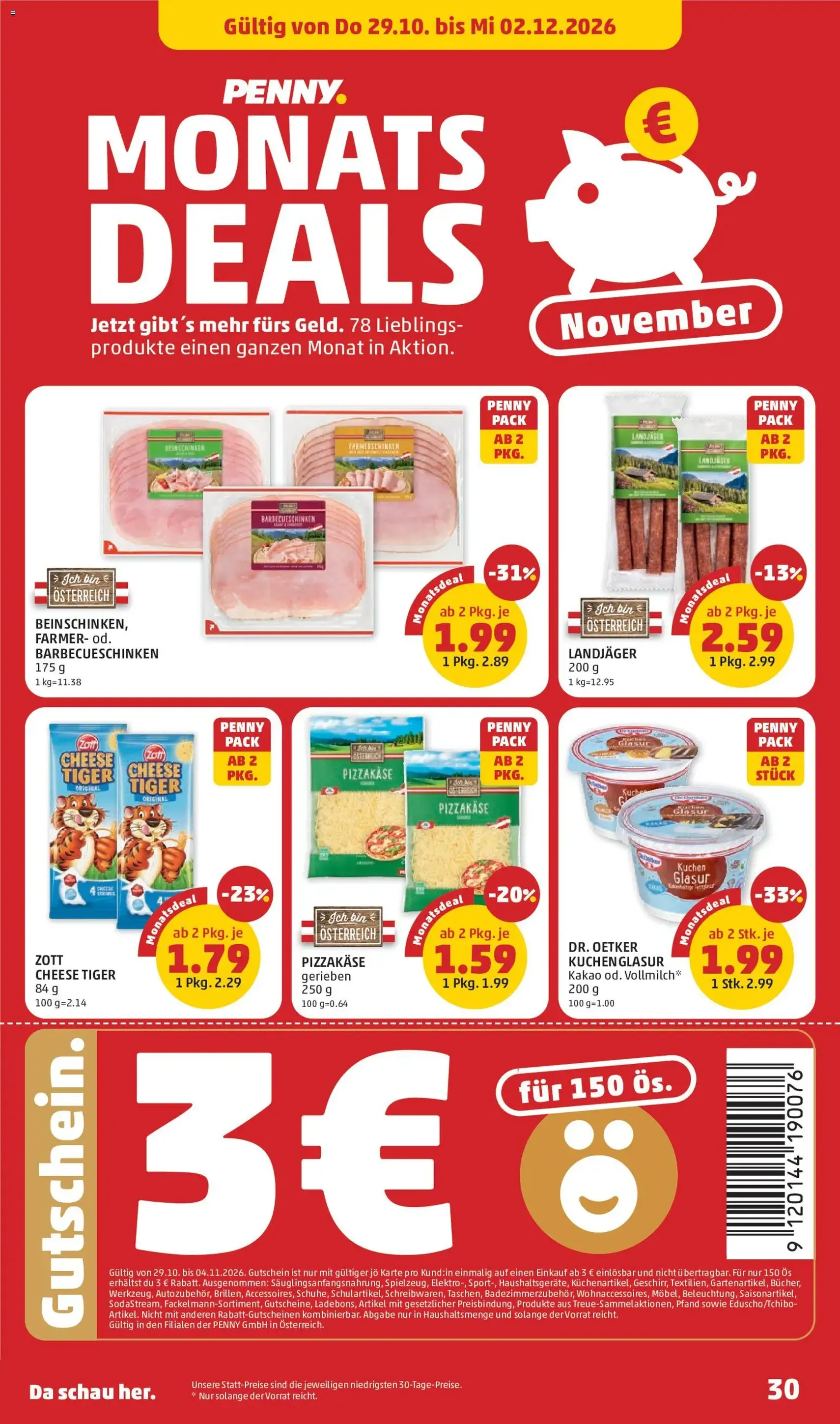 Penny Markt Flugblatt - Gültiger Prospekt ab 29.10.2026, Seite 30 von insgesamt 36