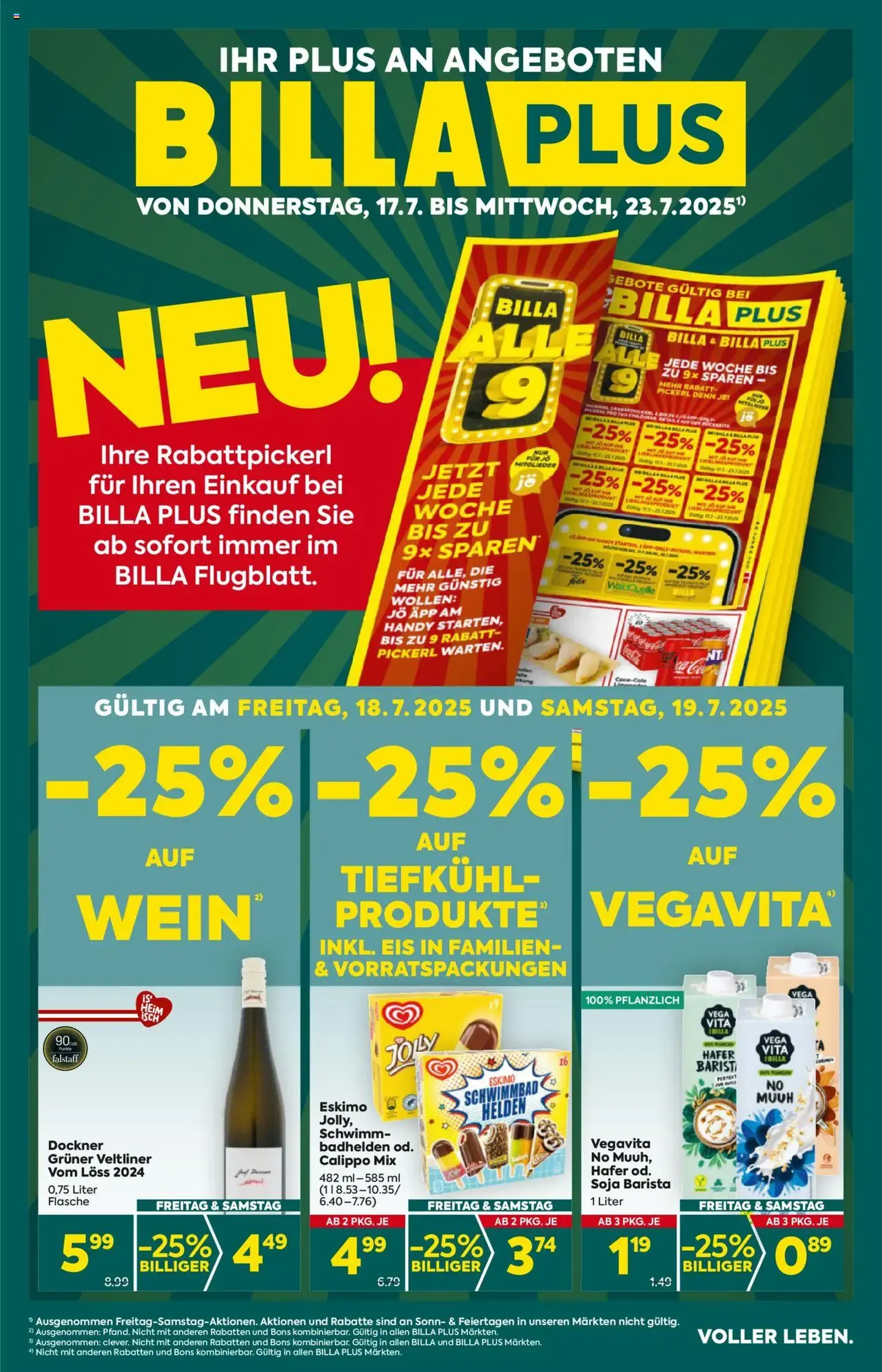 Billa Plus Flugblatt - Gültiger Prospekt ab 17.07.2025, Seite 1 von insgesamt 16 Billa Plus Flugblatt - Gültiger Prospekt ab 17.07.2025, Seite 1 von insgesamt 16