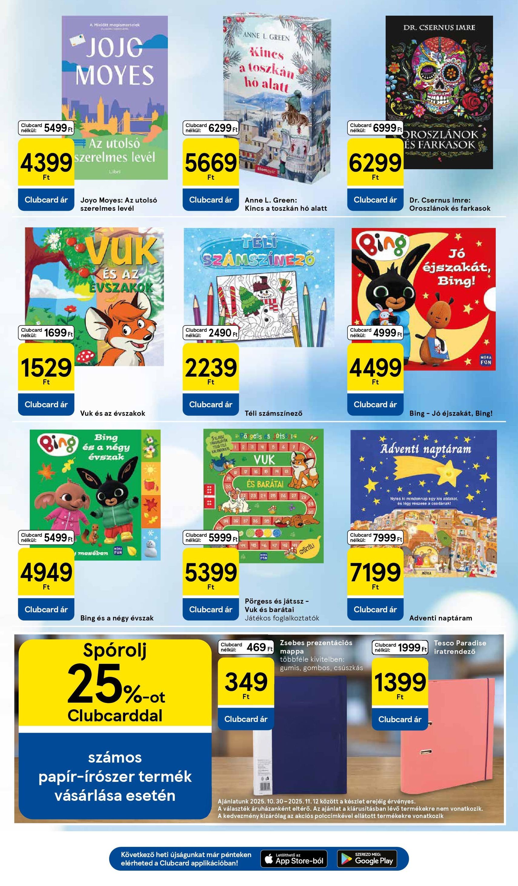 Tesco Hipermarket - Akciós újság - 2025.10.30. érvényes szórólap 31 oldal 32 oldalból