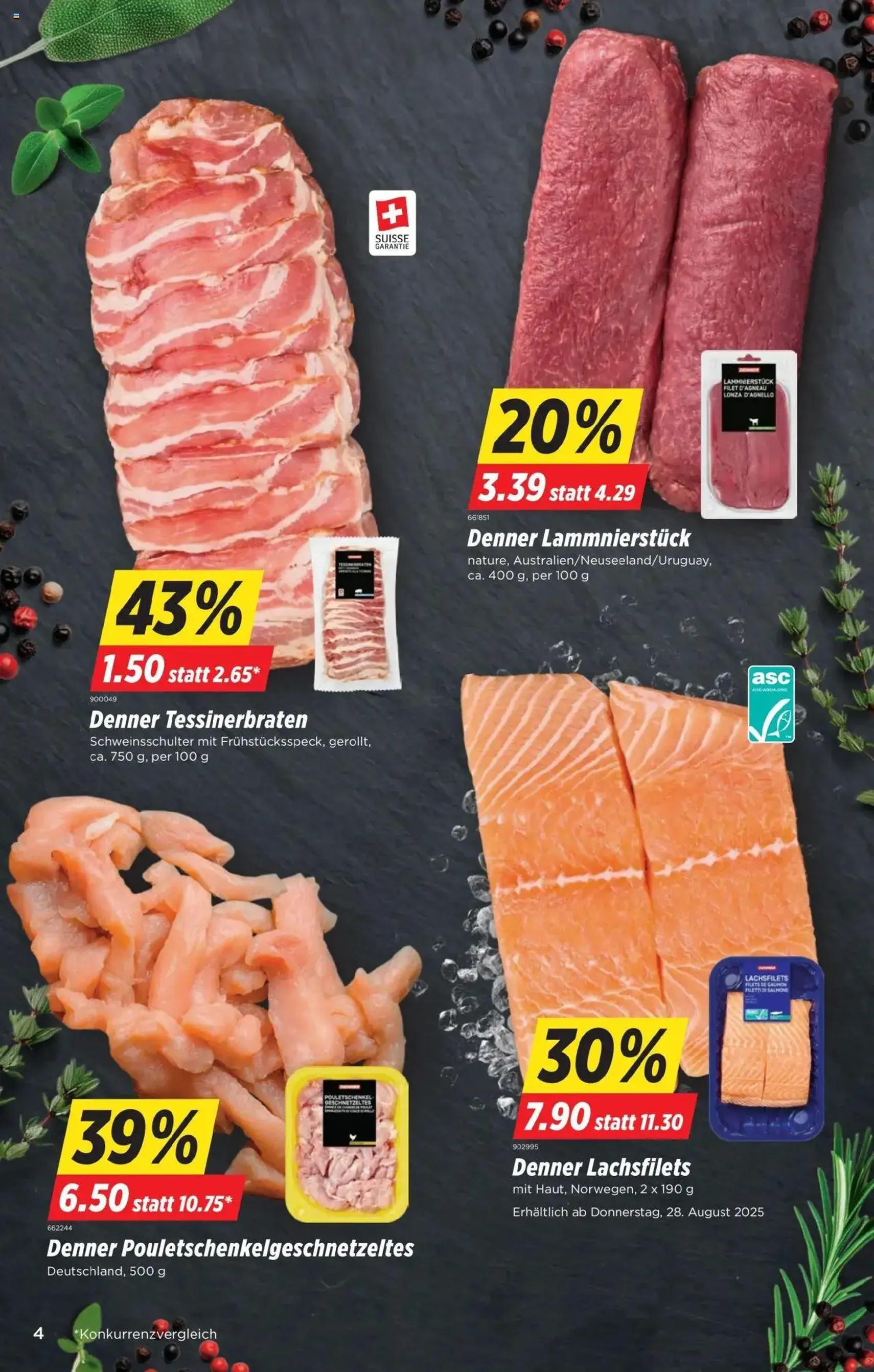 Denner Aktionen - Gültiger Prospekt ab 26.08.2025, Seite 4 von insgesamt 24 Denner Aktionen - Gültiger Prospekt ab 26.08.2025, Seite 4 von insgesamt 24