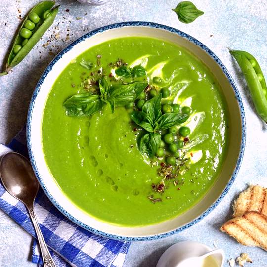 Anteprima ricetta Purea di piselli con crema