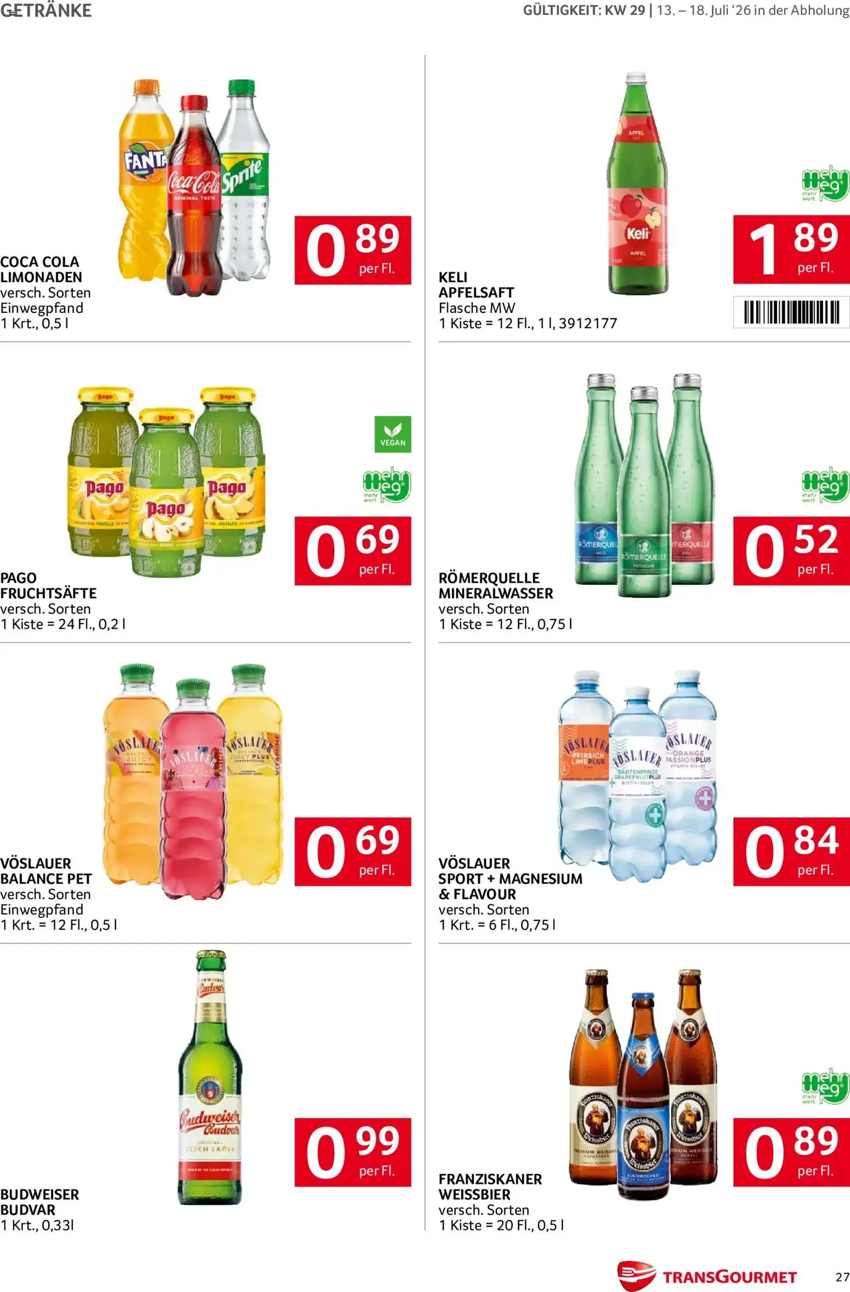 Transgourmet Flugblatt - Gültiger Prospekt ab 13.07.2026, Seite 27 von insgesamt 44