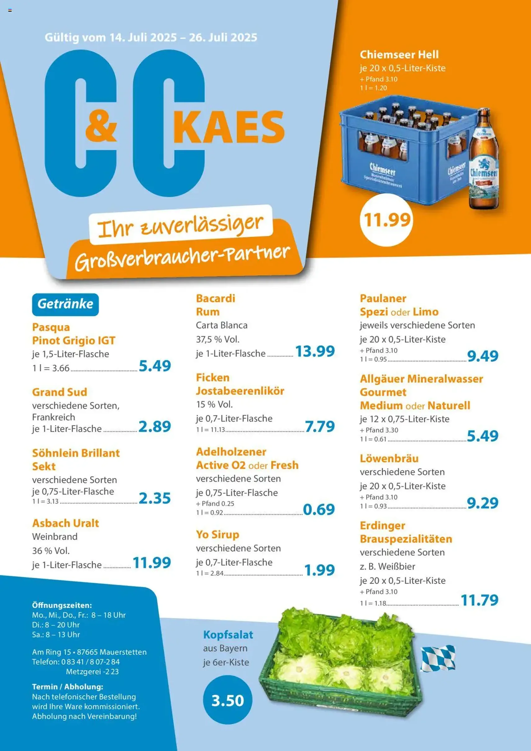 C&C Prospekt - Gültiger Prospekt ab 14.07.2025, Seite 1 von insgesamt 4