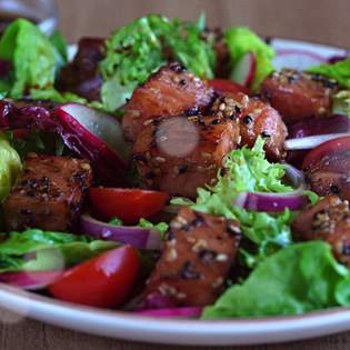 Recipe preview The easiest Asian salmon salad recipe