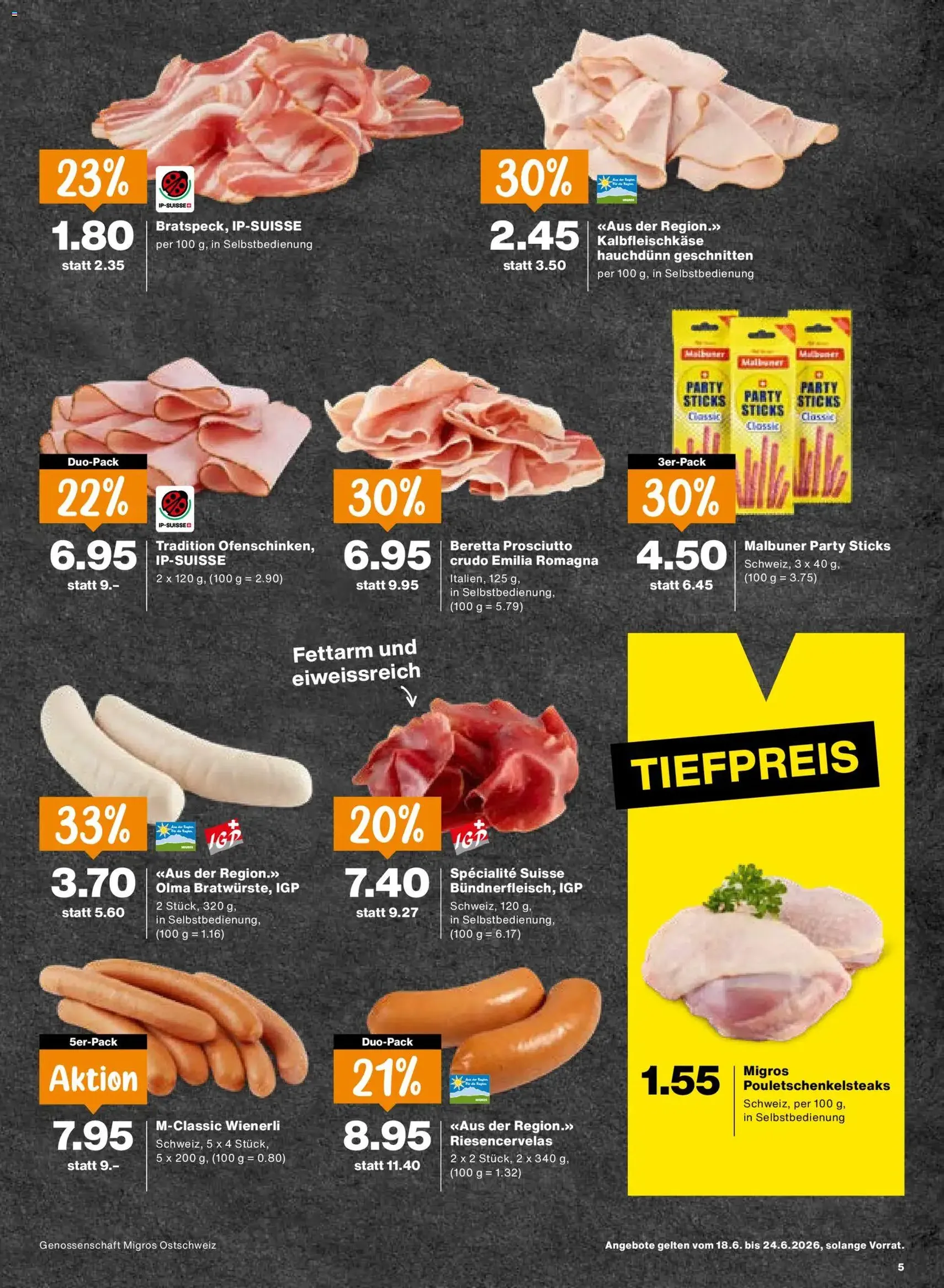 Migros aktionen - Gültiger Prospekt ab 18.06.2026, Seite 5 von insgesamt 24