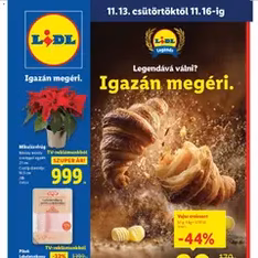 Lidl Akciós újság - szórólap előnézete érvényes 2025.11.13. -tól