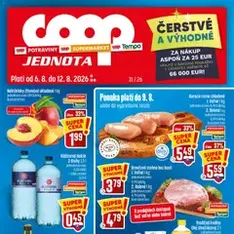 COOP Jednota leták - náhľad letáku platný od 06.08.2026