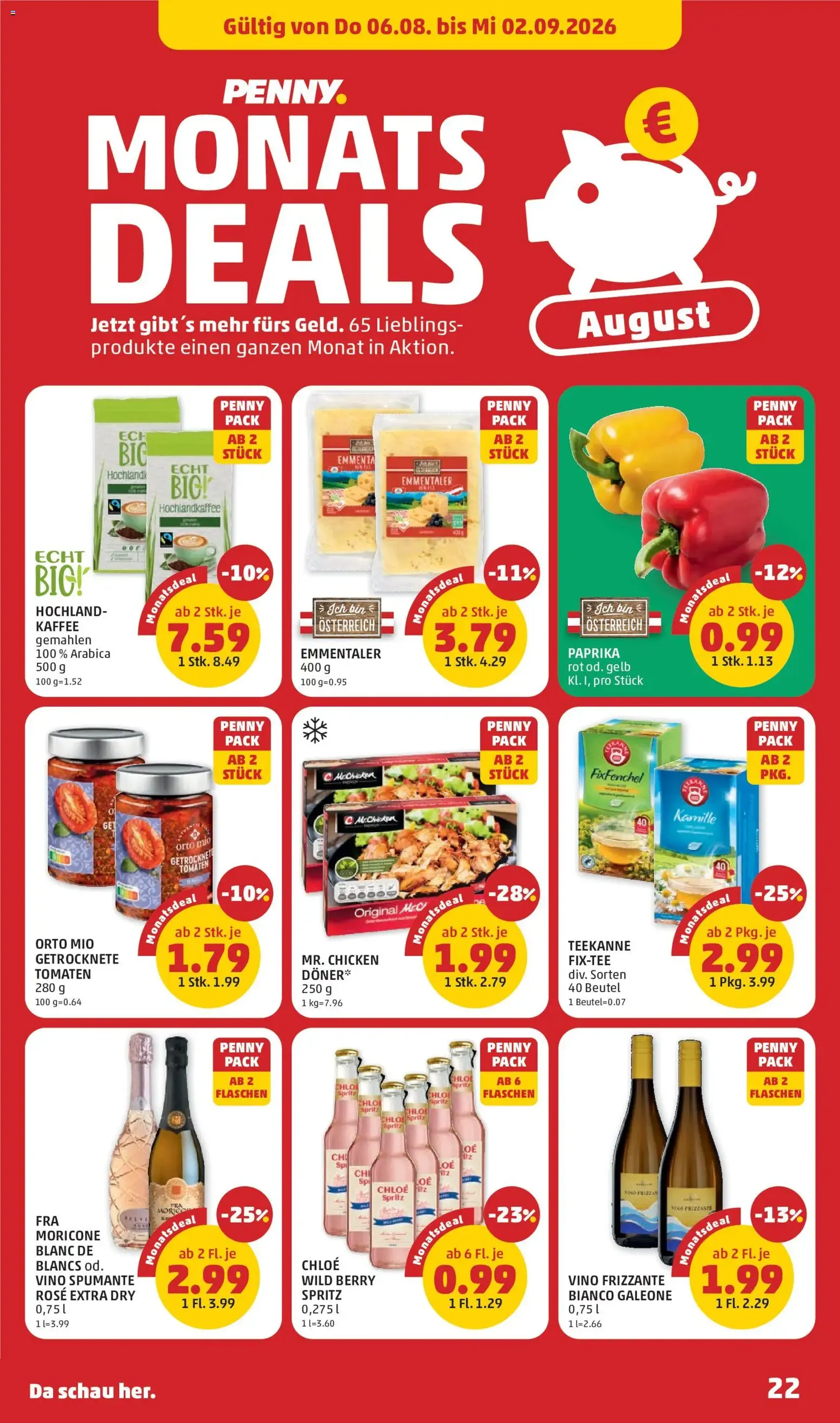 Penny Markt - Flugblatt - Gültiger Prospekt ab 06.08.2026, Seite 22 von insgesamt 28