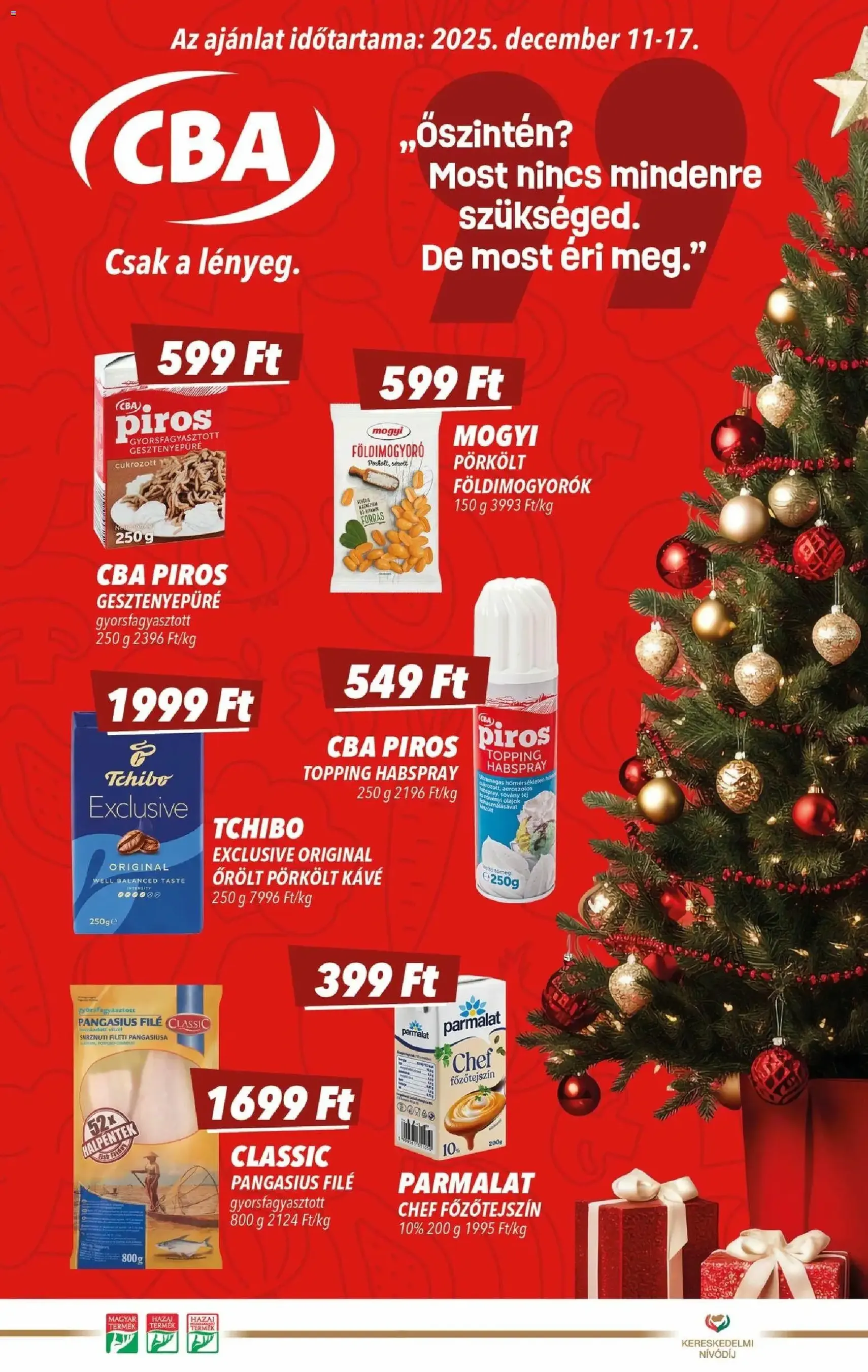 CBA Akciós újság - 2025.12.11. érvényes szórólap 1 oldal 12 oldalból