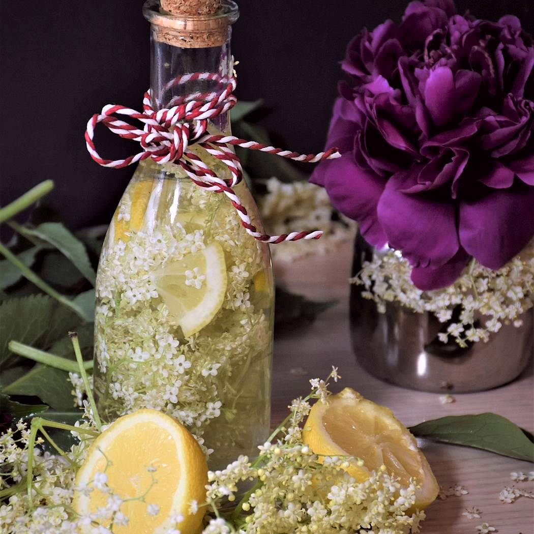 Sirop sănătos de soc din flori de soc