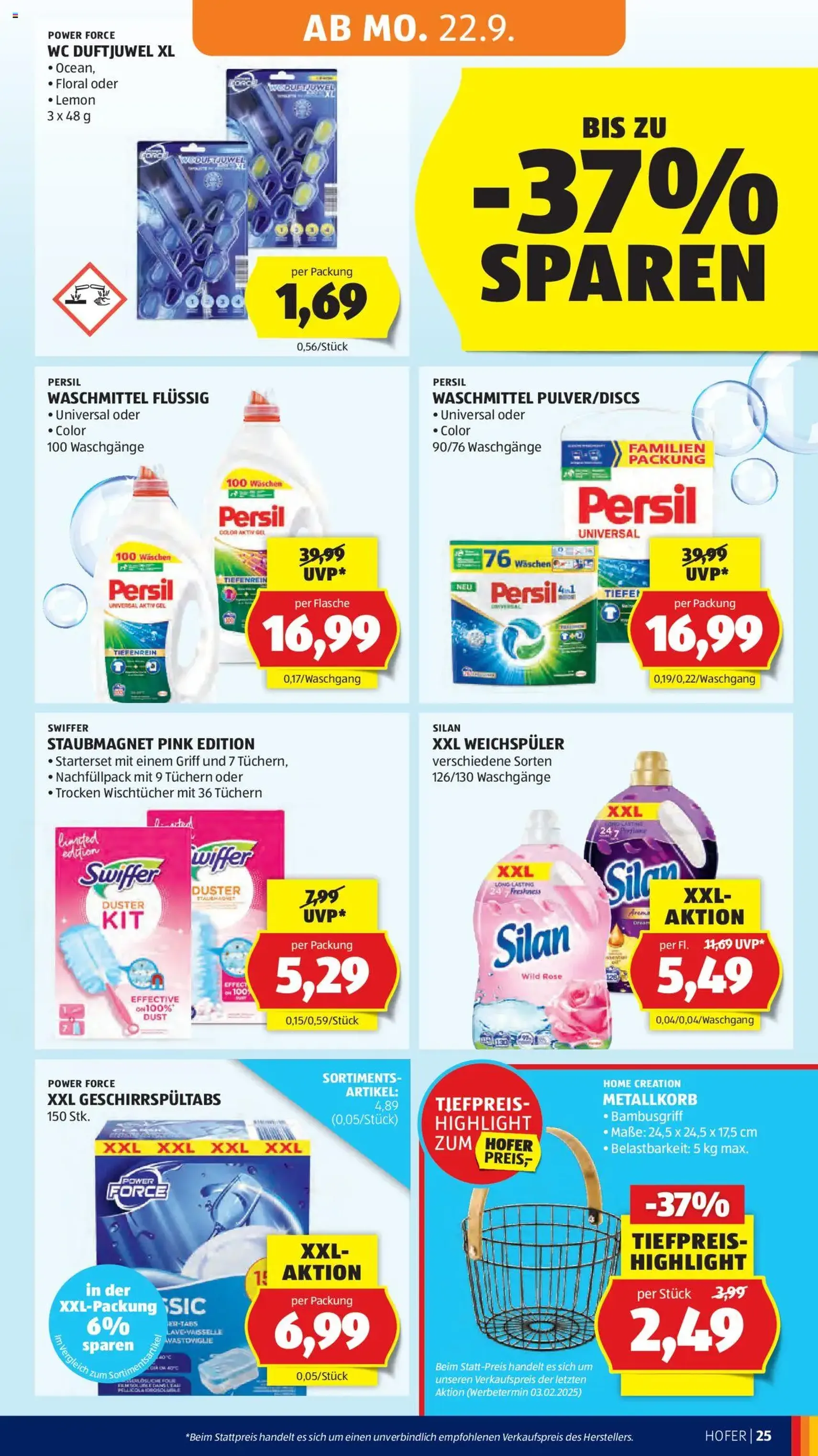 Hofer Flugblatt - Gültiger Prospekt ab 19.09.2025, Seite 29 von insgesamt 49