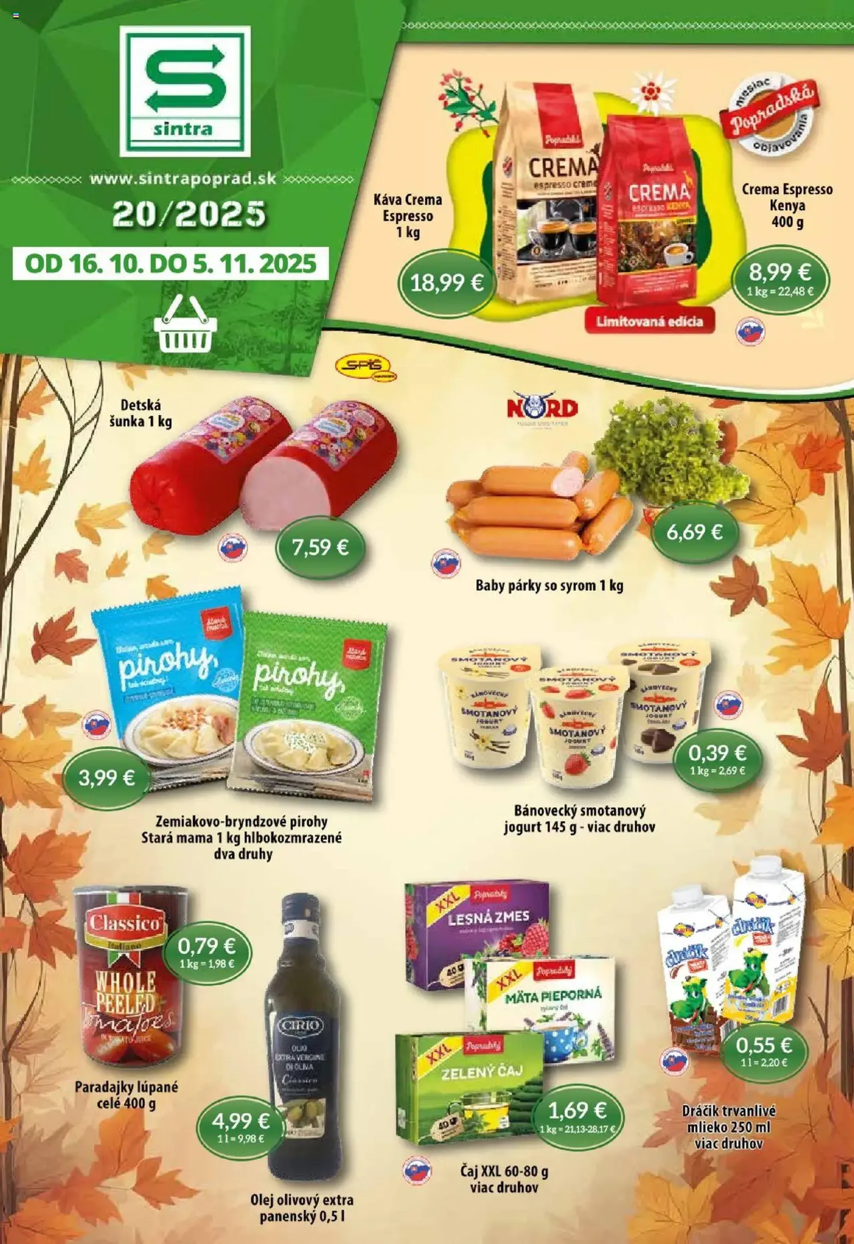 Sintra Leták - platný leták od 16.10.2025 strana 1 z 10 Sintra Leták - platný leták od 16.10.2025 strana 1 z 10