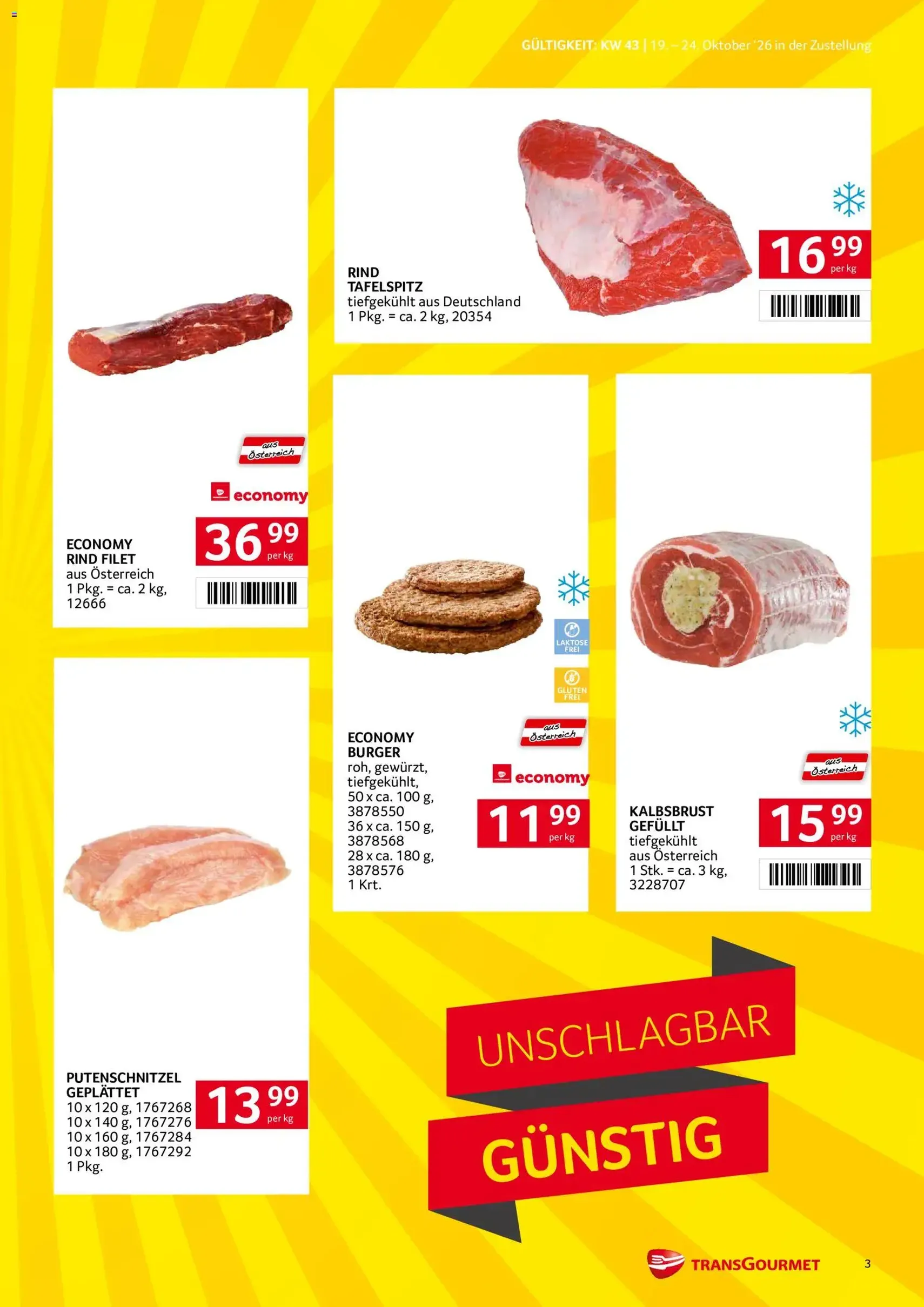 Transgourmet Flugblatt - Gültiger Prospekt ab 19.10.2026, Seite 3 von insgesamt 40