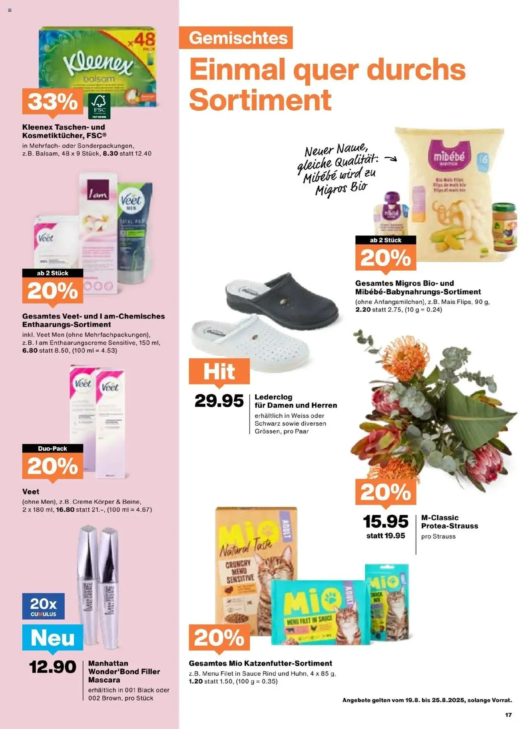 Migros Aktionen - Gültiger Prospekt ab 19.08.2025, Seite 17 von insgesamt 20 Migros Aktionen - Gültiger Prospekt ab 19.08.2025, Seite 17 von insgesamt 20