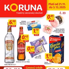 Koruna leták - náhľad letáku platný od 21.11.2025