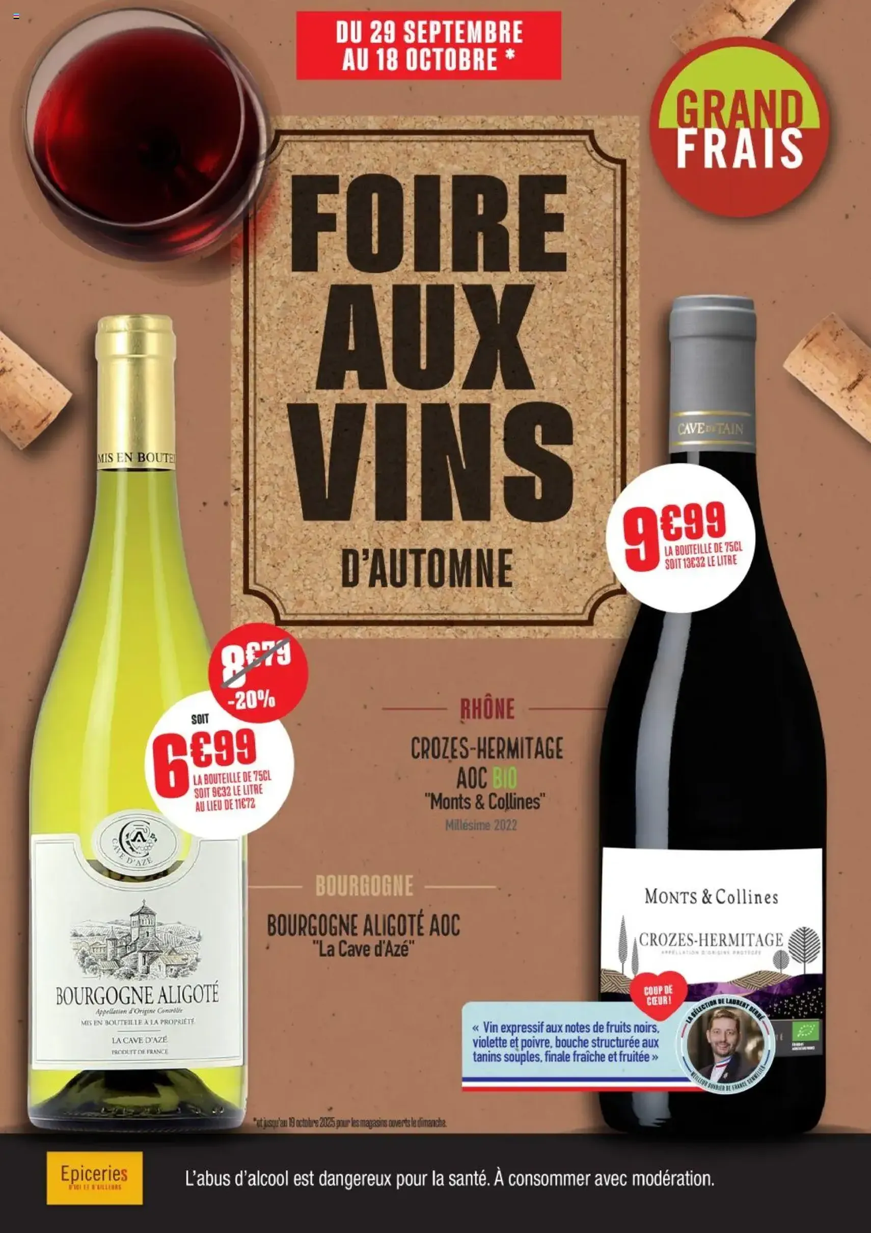 Grand Frais catalogue foire aux vins Automne - brochure valable à partir du 29/09/2025, page 1 sur 8 Grand Frais catalogue foire aux vins Automne - brochure valable à partir du 29/09/2025, page 1 sur 8