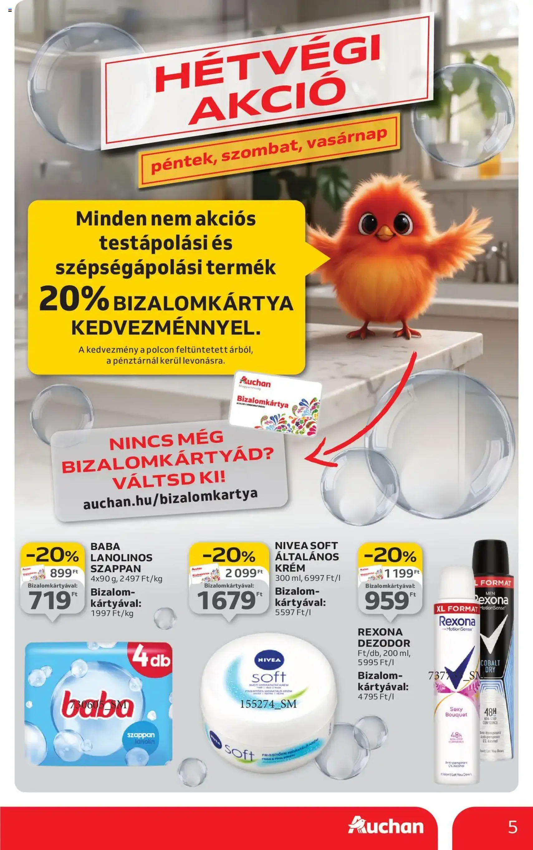 Auchan Akciós újság - 2025.08.07. érvényes szórólap 5 oldal 54 oldalból Auchan Akciós újság - 2025.08.07. érvényes szórólap 5 oldal 54 oldalból