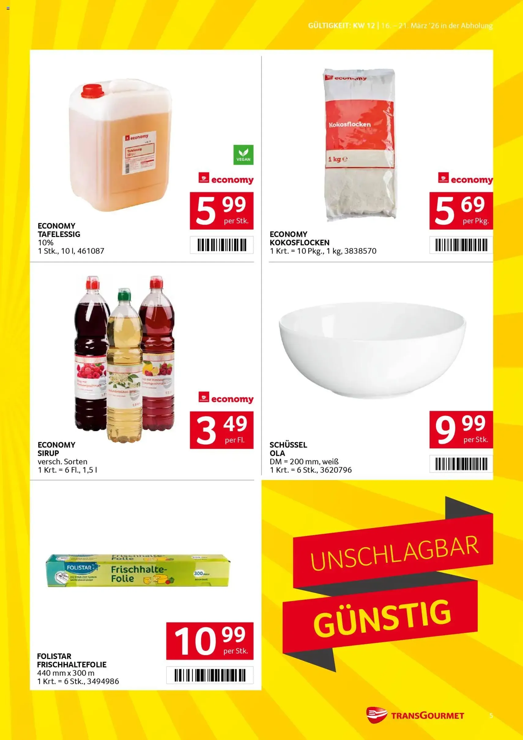Transgourmet Flugblatt - Gültiger Prospekt ab 16.03.2026, Seite 5 von insgesamt 36