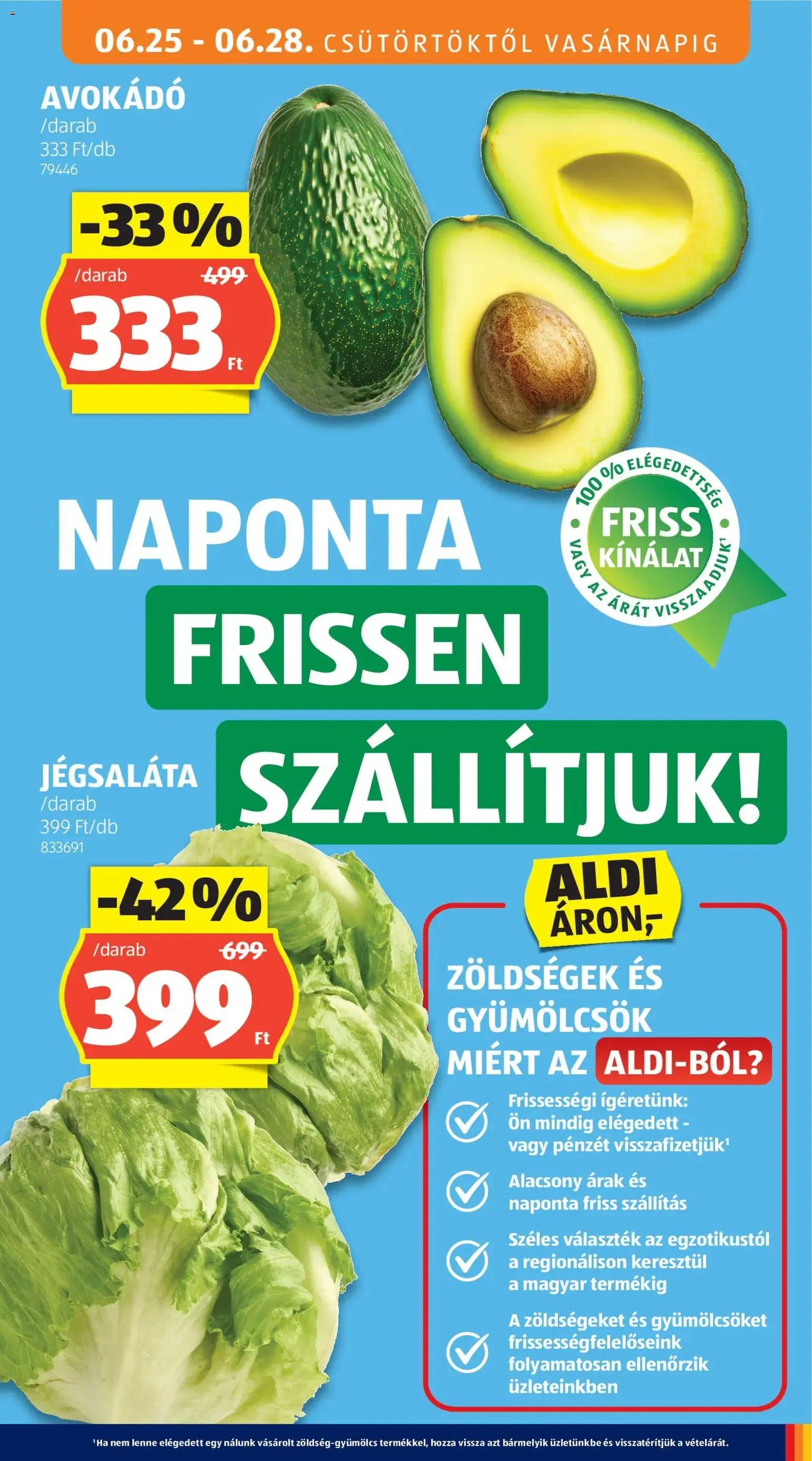Aldi akciós újság - 2026.06.25. érvényes szórólap 15 oldal 62 oldalból