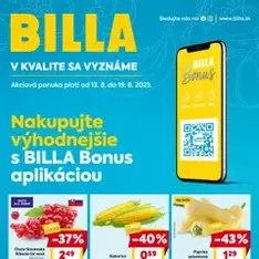 Billa leták - náhľad letáku platný od 13.08.2025