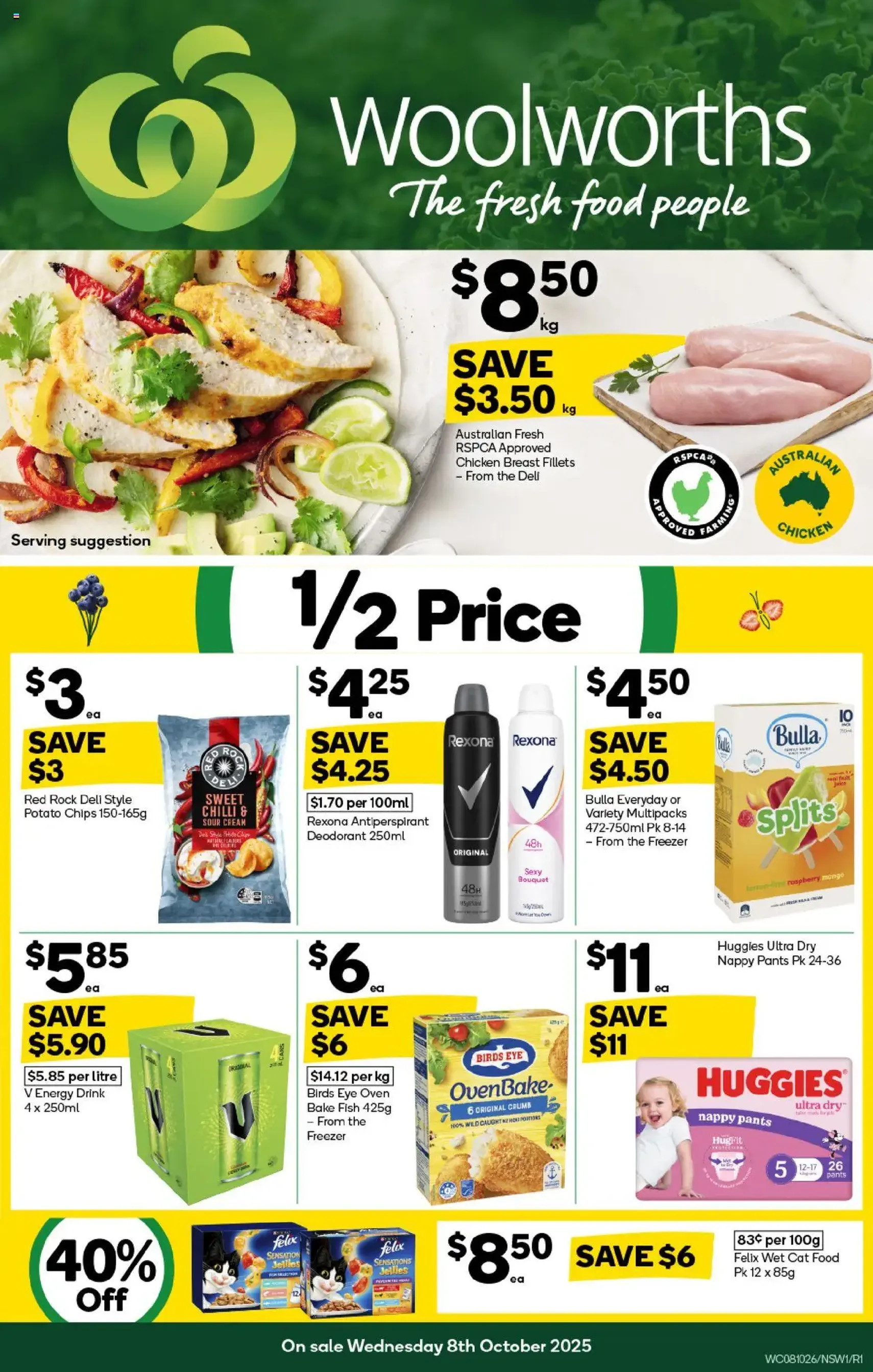 Weekly catalogue Woolworths NSW 08/10 - valid flyer from 08/10/2025, page 1 of 50