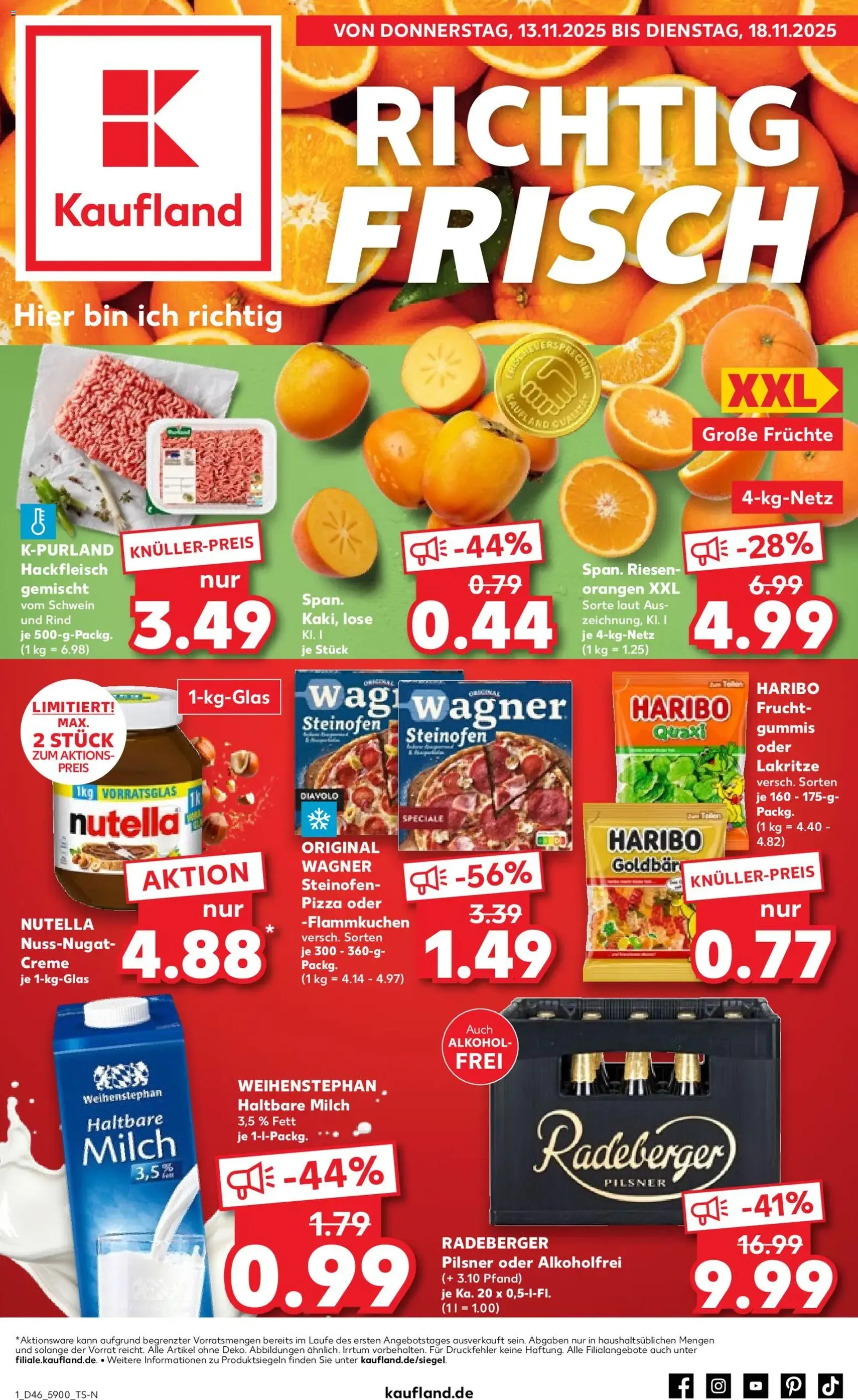 Kaufland Prospekt - Gültiger Prospekt ab 13.11.2025, Seite 1 von insgesamt 62