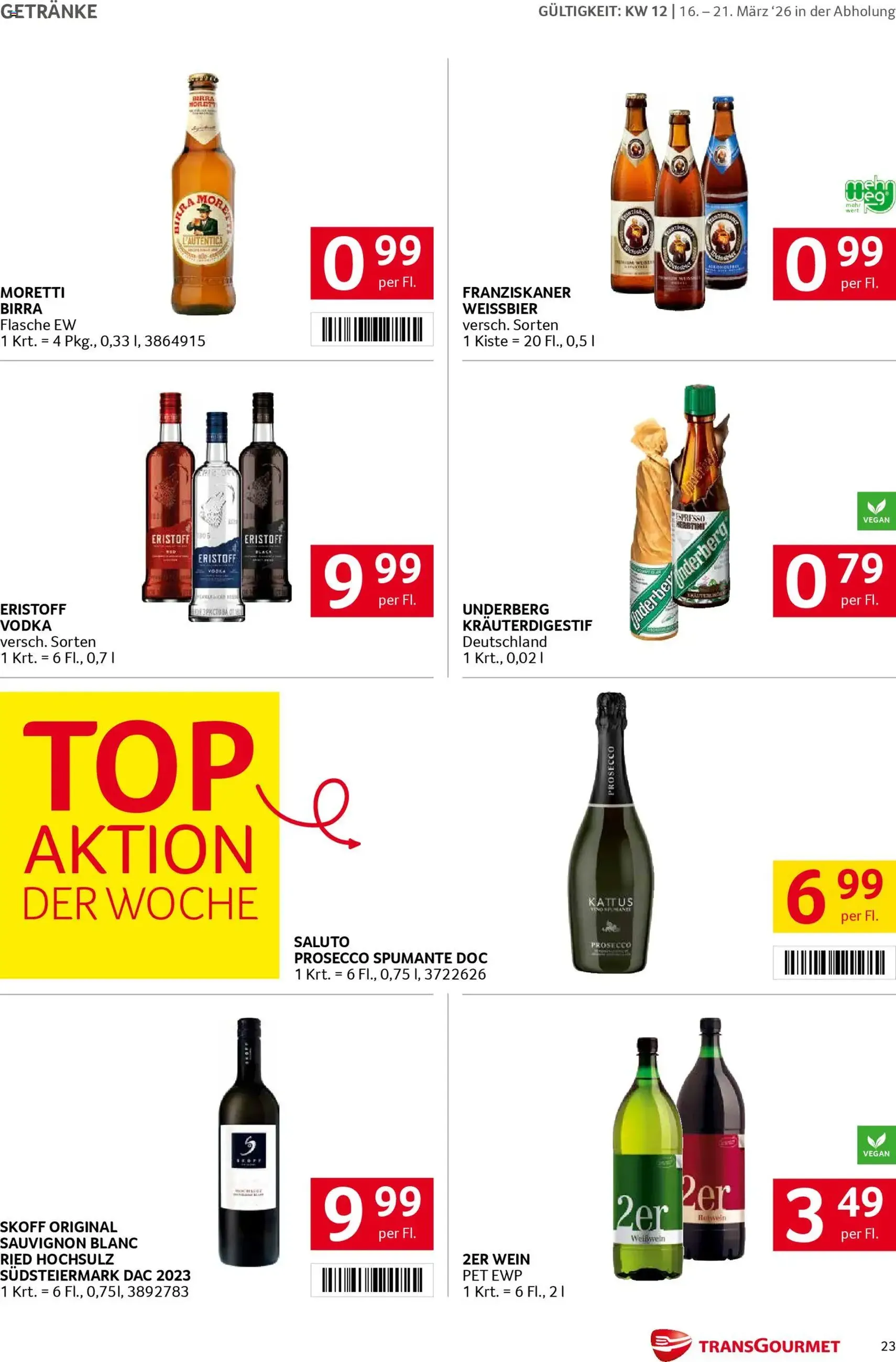 Transgourmet Flugblatt - Gültiger Prospekt ab 16.03.2026, Seite 23 von insgesamt 36