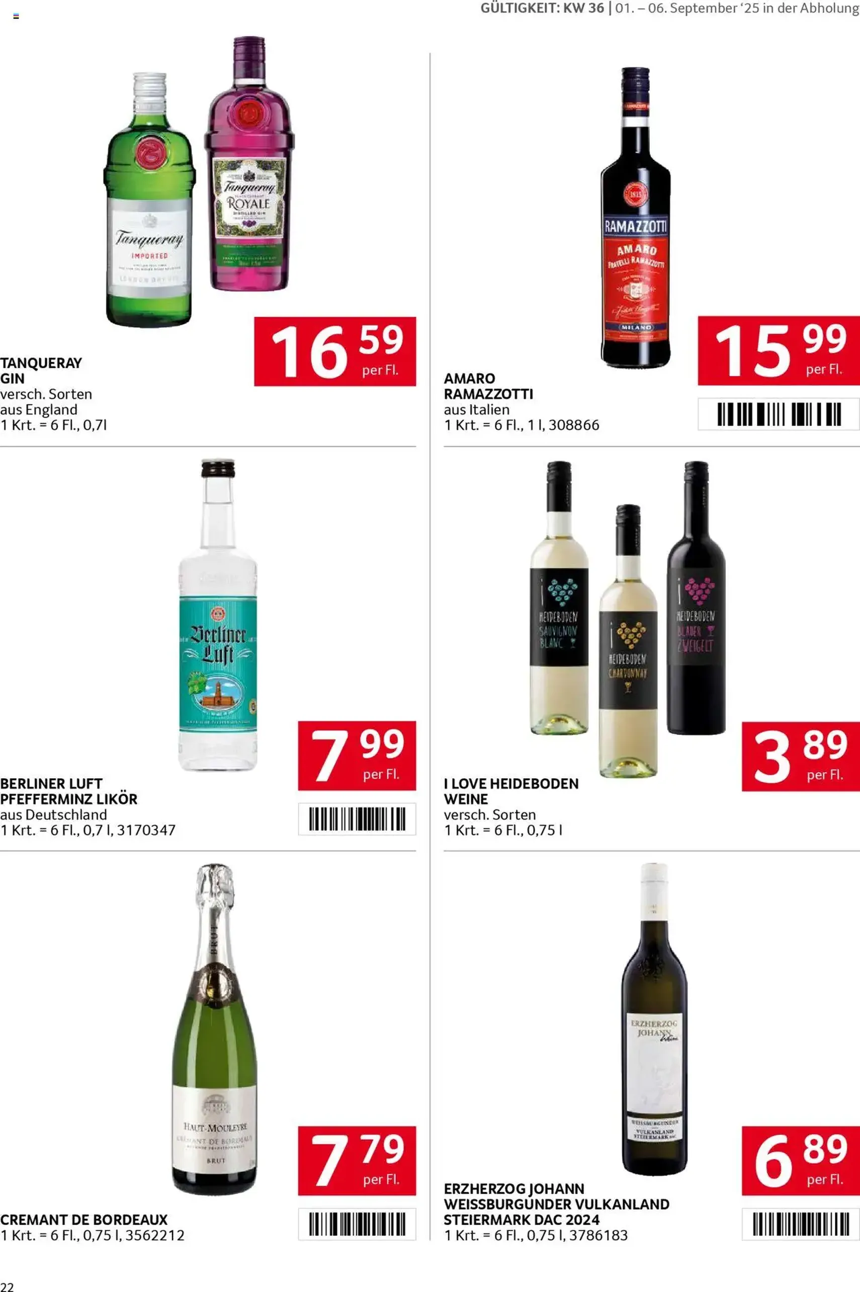 Transgourmet Flugblatt - Gültiger Prospekt ab 31.08.2025, Seite 22 von insgesamt 32 Transgourmet Flugblatt - Gültiger Prospekt ab 31.08.2025, Seite 22 von insgesamt 32