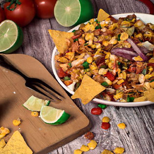Recipe preview Simple Homemade Cheesy Vegetarian Nachos