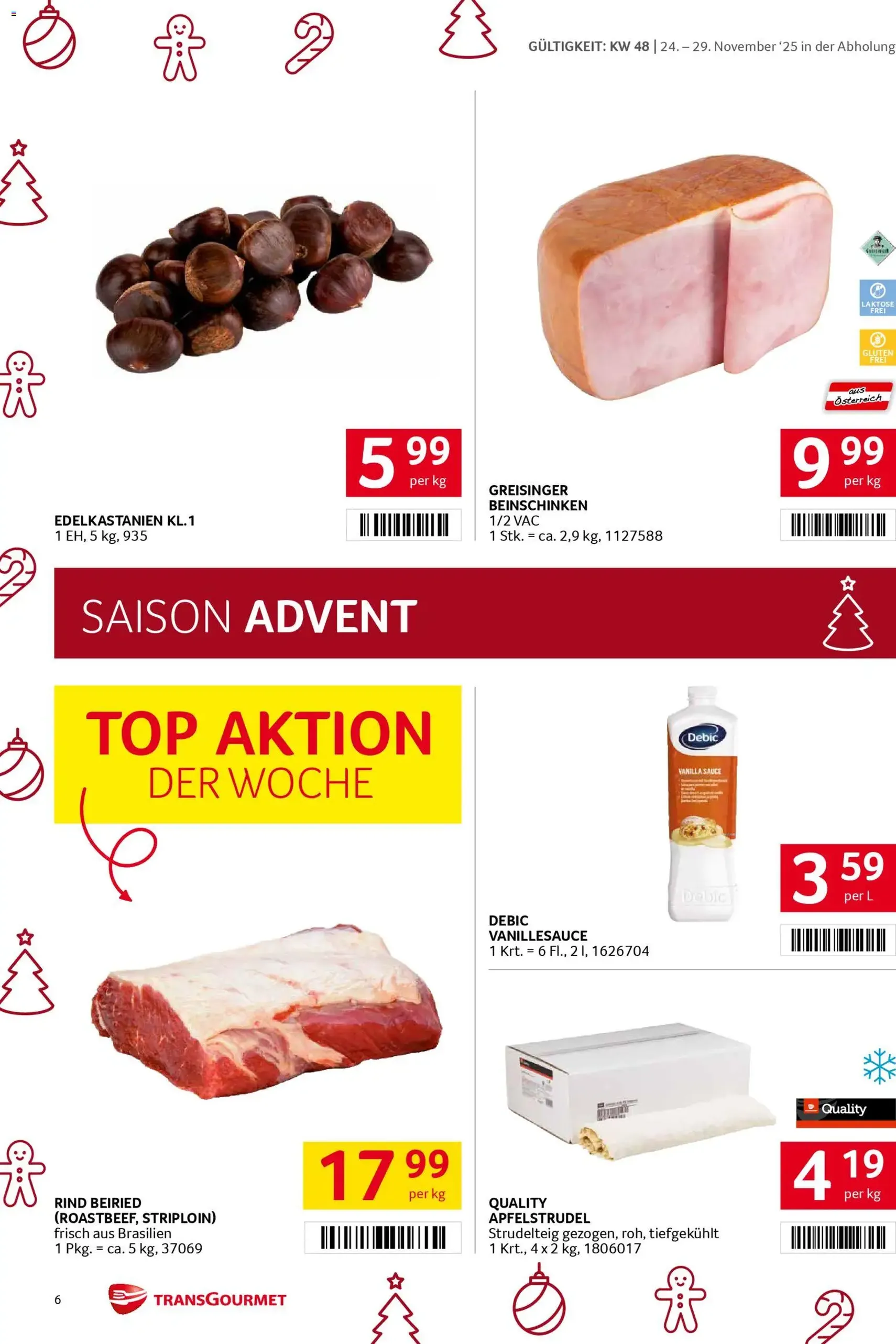 Transgourmet Flugblatt - Gültiger Prospekt ab 24.11.2025, Seite 6 von insgesamt 32