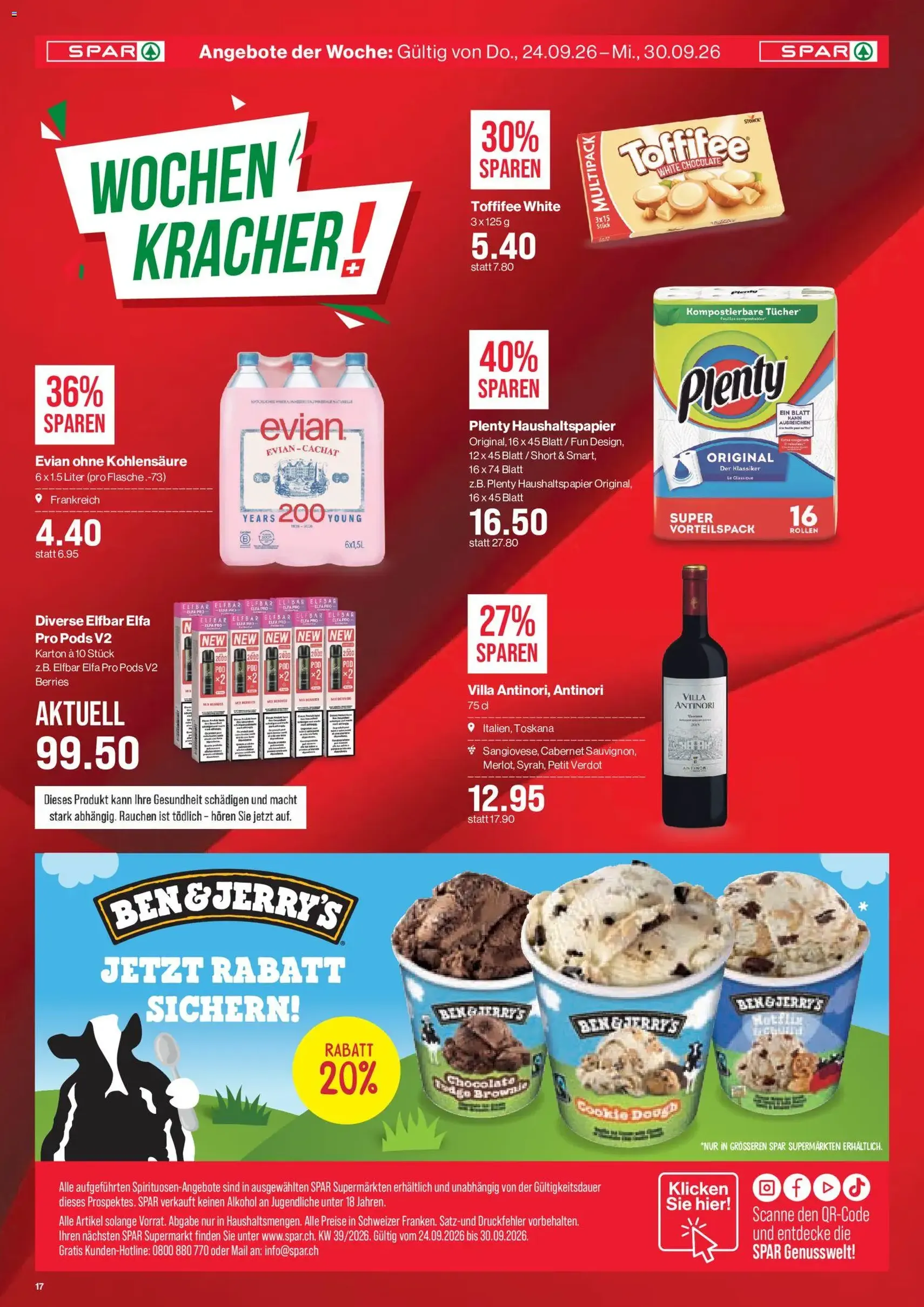SPAR aktionen - Gültiger Prospekt ab 24.09.2026, Seite 17 von insgesamt 17