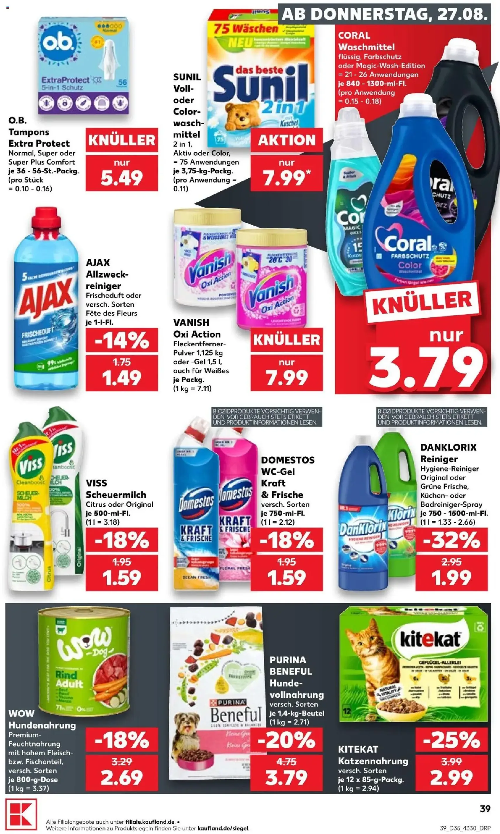 Kaufland Prospekt - Gültiger Prospekt ab 27.08.2026, Seite 39 von insgesamt 60