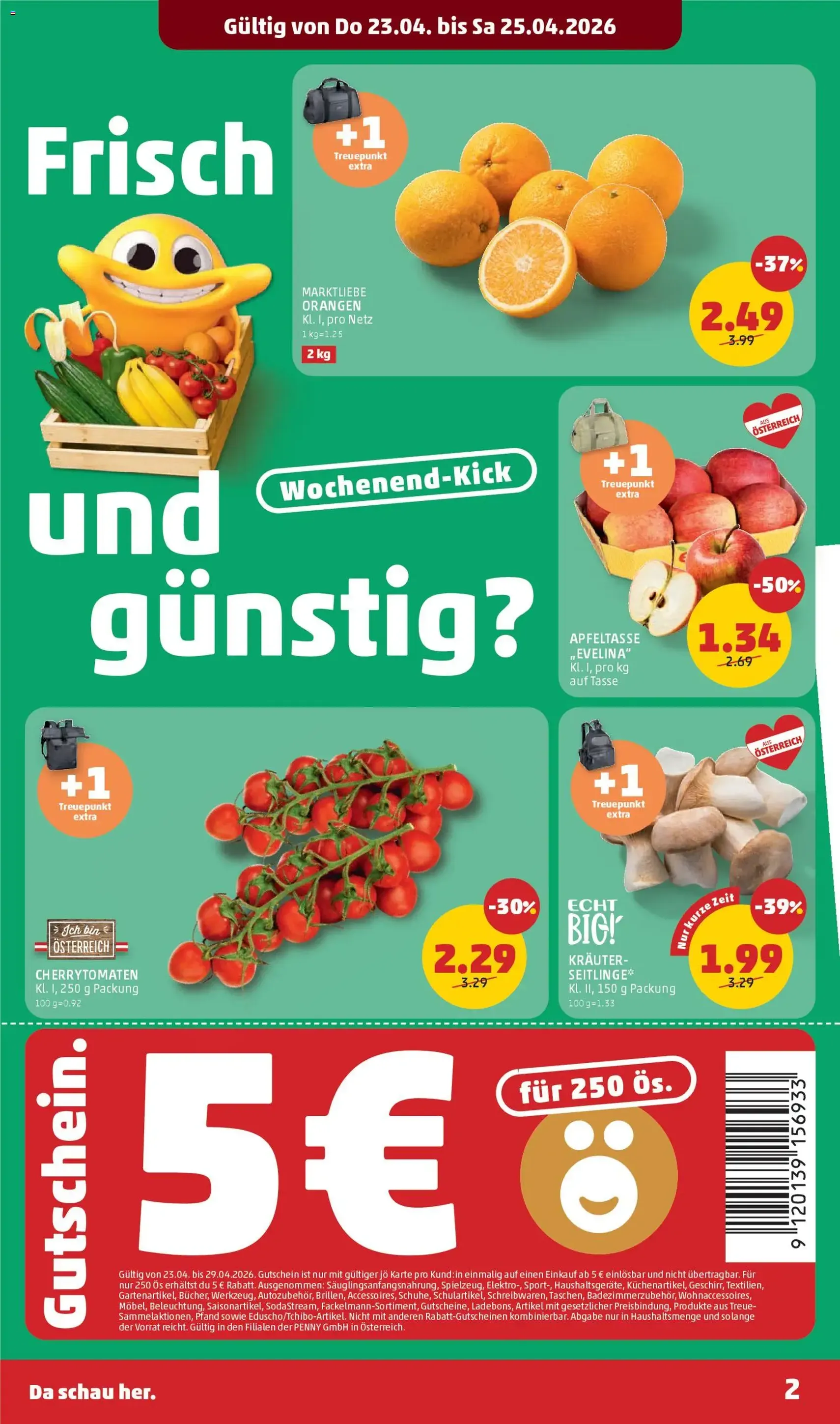 Penny Markt - Flugblatt - Gültiger Prospekt ab 23.04.2026, Seite 2 von insgesamt 28