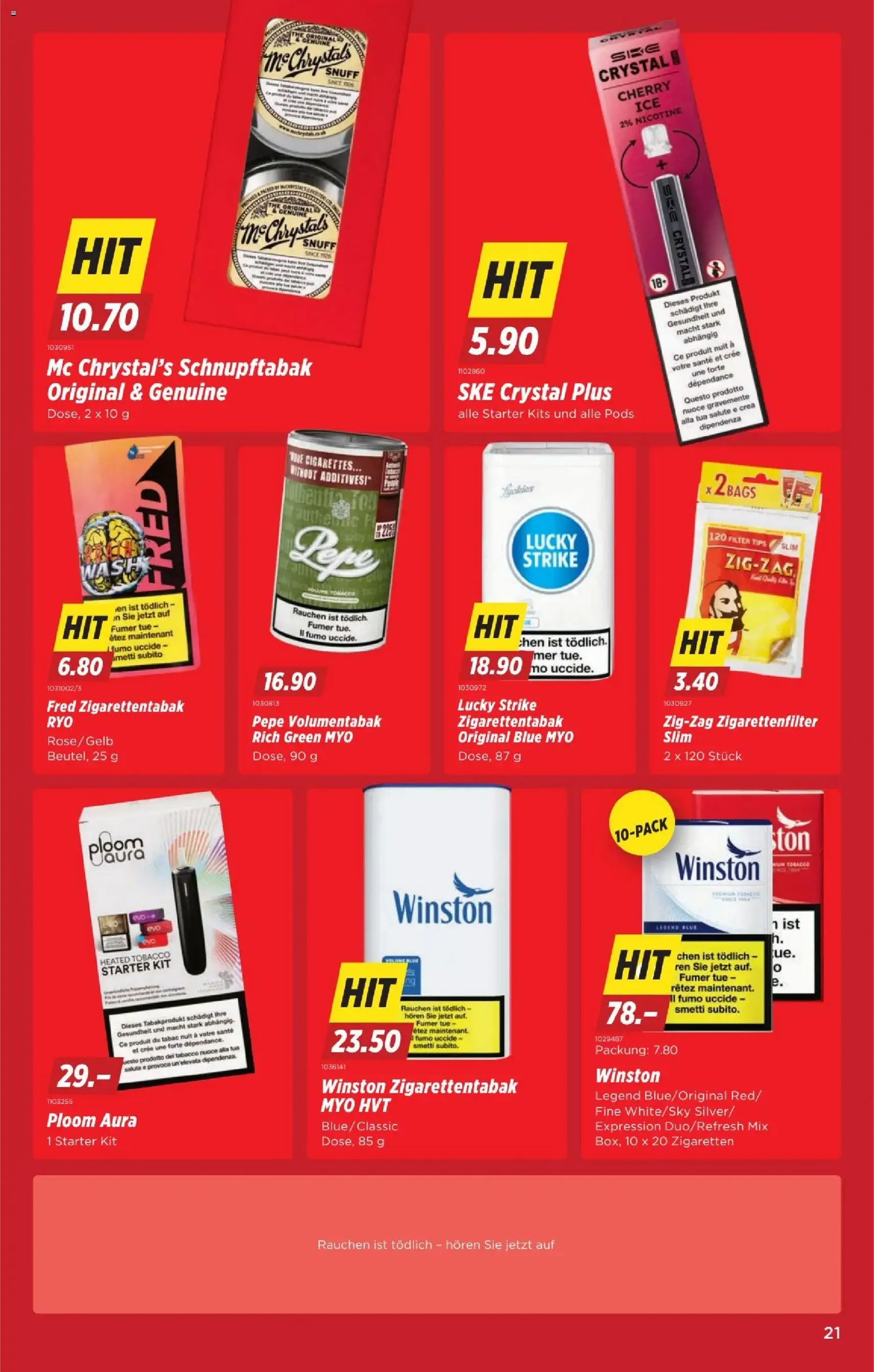 Denner aktionen - Gültiger Prospekt ab 16.04.2026, Seite 21 von insgesamt 22