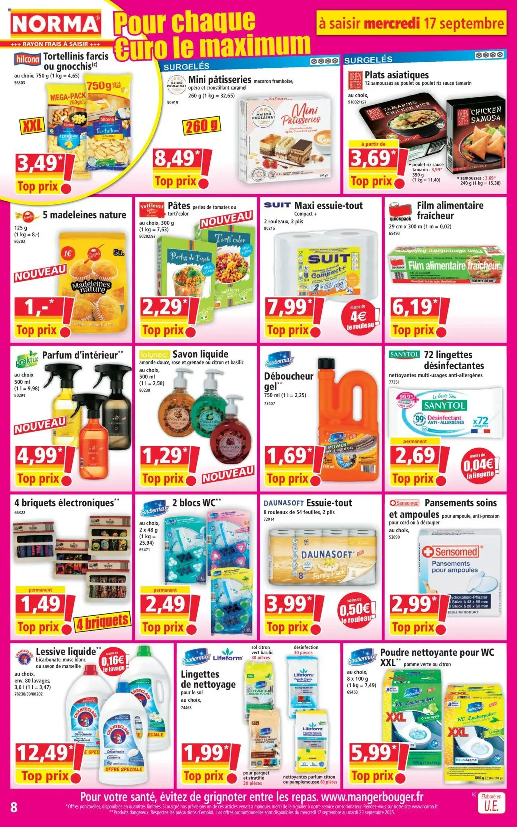 Norma catalogue - brochure valable à partir du 17/09/2025, page 8 sur 14