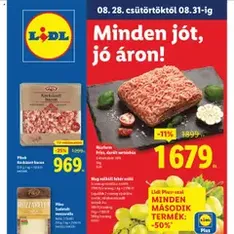 Lidl Akciós újság - szórólap előnézete érvényes 2025.08.28. -tól