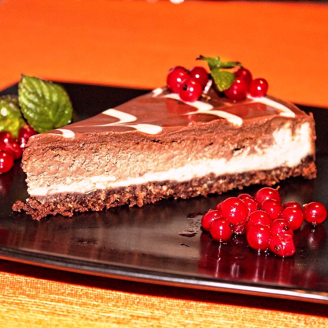 Dessert chocolaté au gâteau au fromage parfait