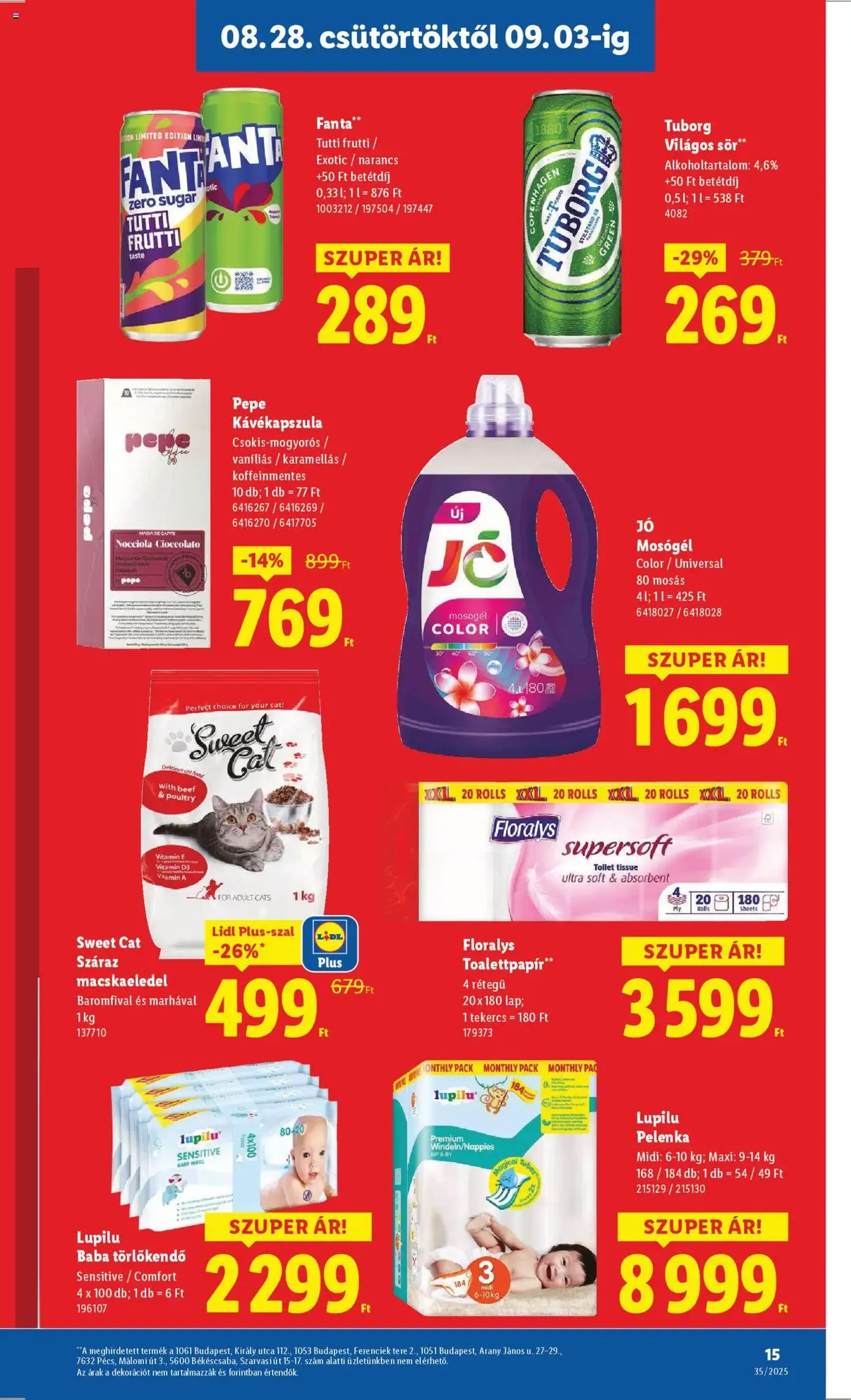 Lidl Akciós újság - 2025.08.28. érvényes szórólap 15 oldal 76 oldalból Lidl Akciós újság - 2025.08.28. érvényes szórólap 15 oldal 76 oldalból