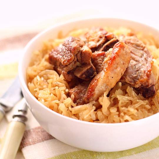 Anteprima ricetta Maiale con crauti
