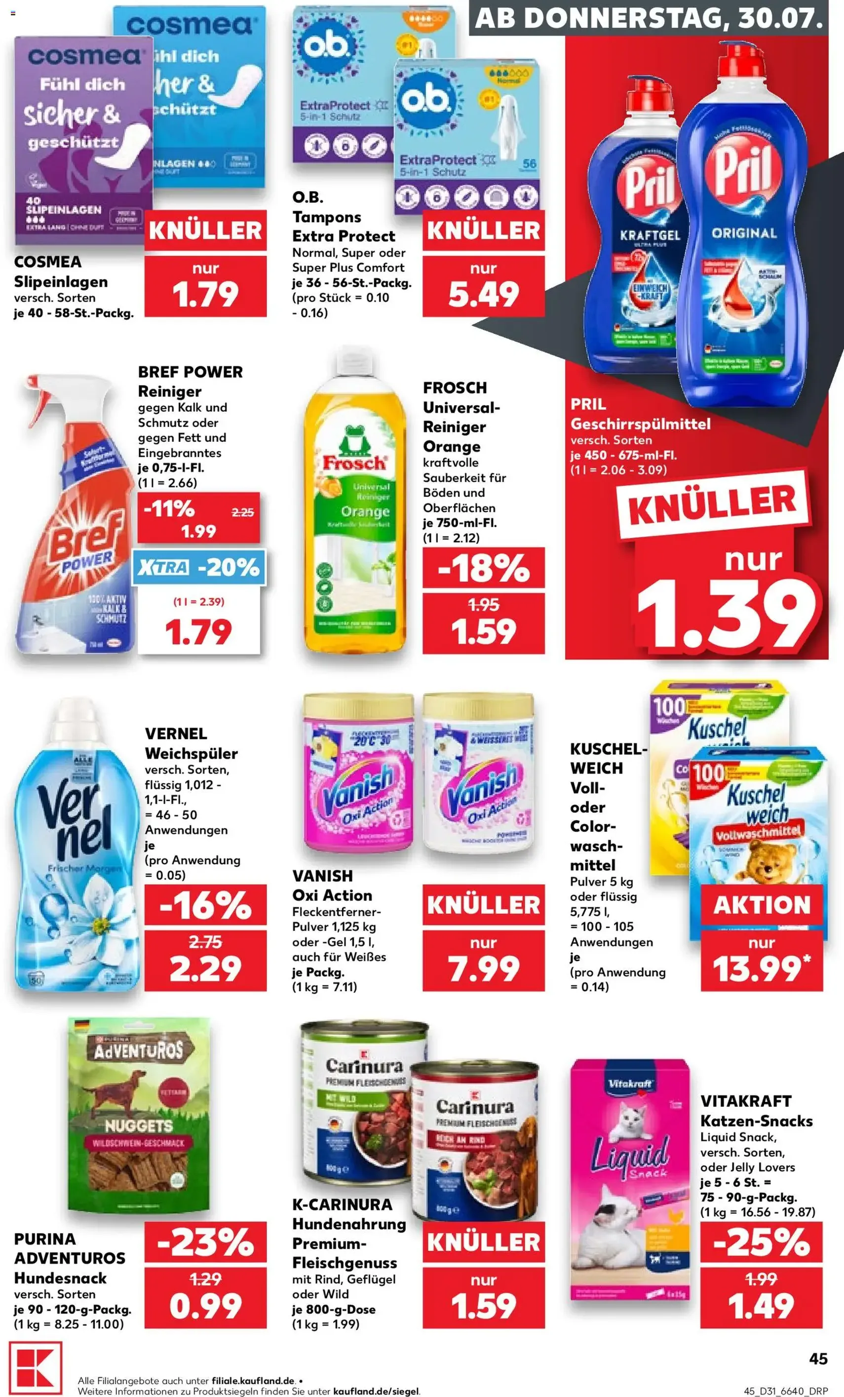 Kaufland Prospekt - Gültiger Prospekt ab 30.07.2026, Seite 45 von insgesamt 66