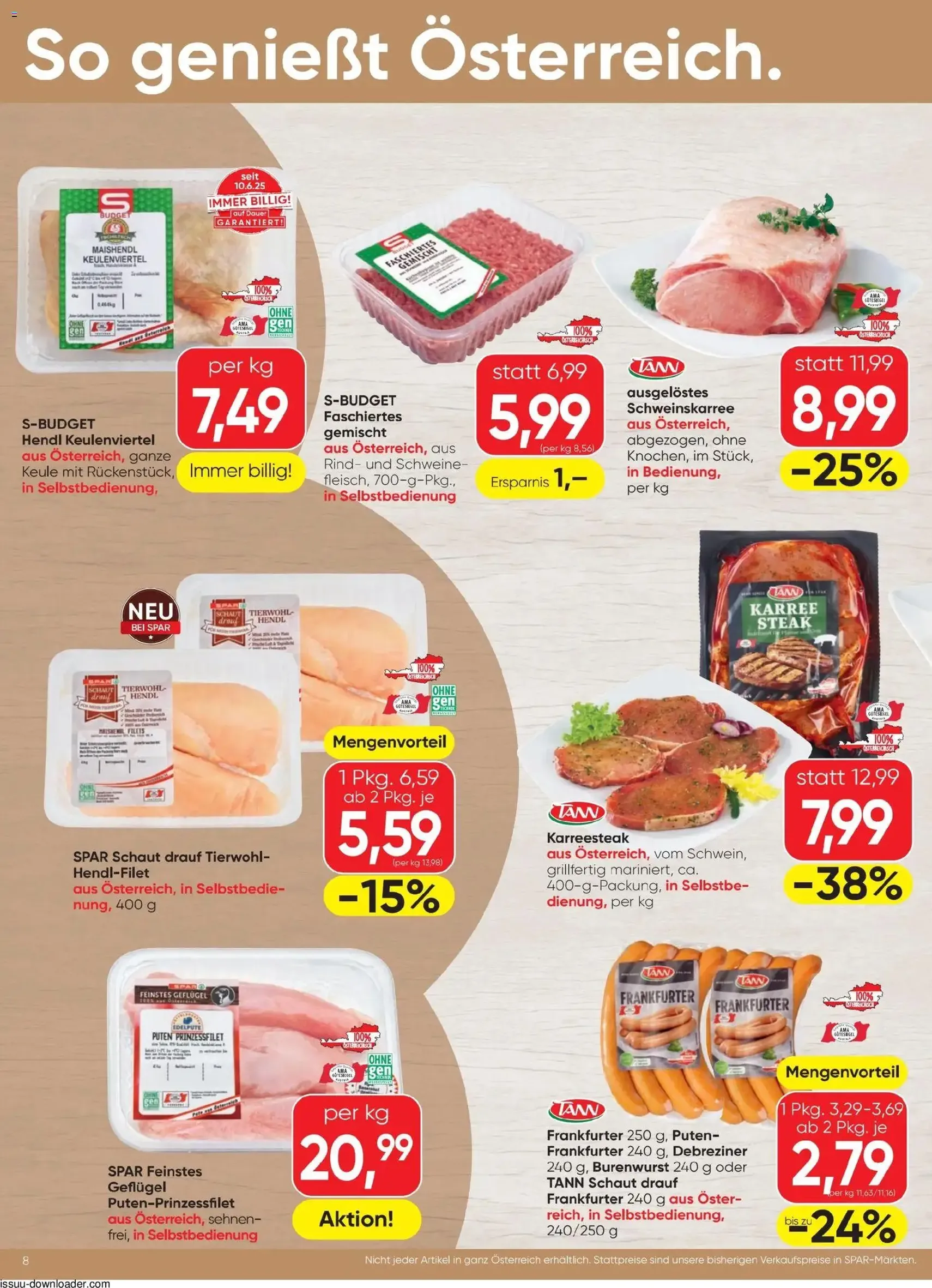 Spar - Flugblatt - Gültiger Prospekt ab 07.05.2026, Seite 8 von insgesamt 20
