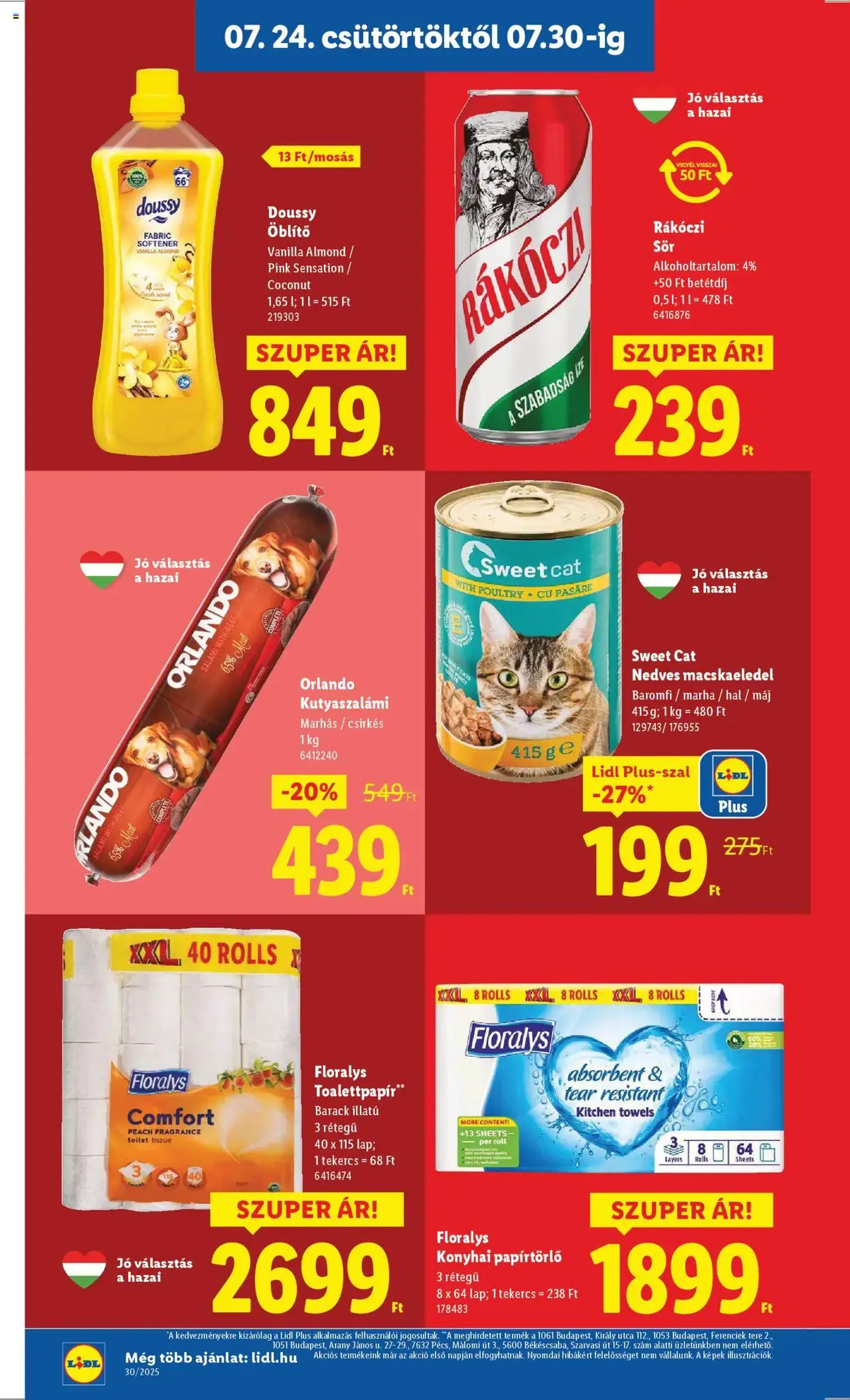 Lidl Akciós újság - 2025.07.24. érvényes szórólap 14 oldal 62 oldalból Lidl Akciós újság - 2025.07.24. érvényes szórólap 14 oldal 62 oldalból