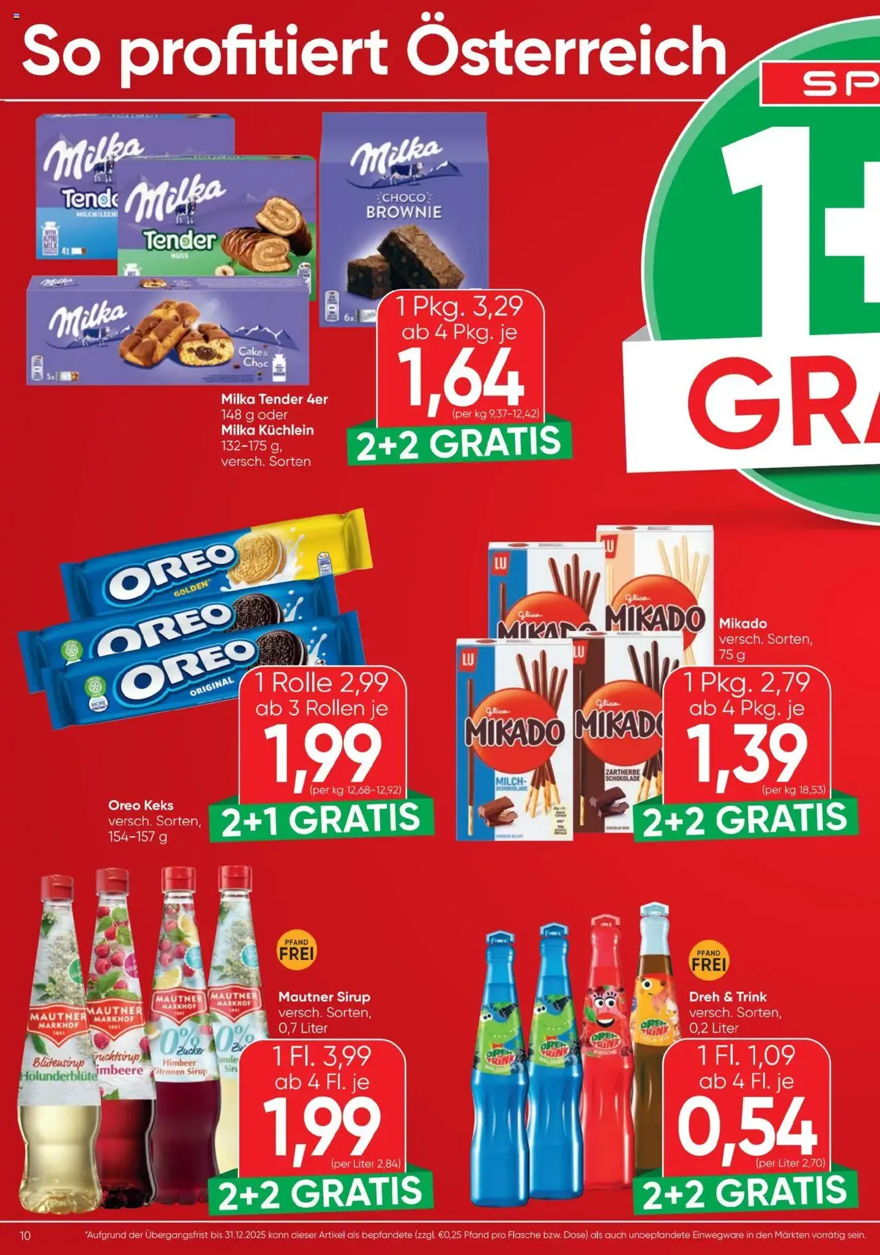 Spar Flugblatt - Gültiger Prospekt ab 31.07.2025, Seite 10 von insgesamt 20 Spar Flugblatt - Gültiger Prospekt ab 31.07.2025, Seite 10 von insgesamt 20