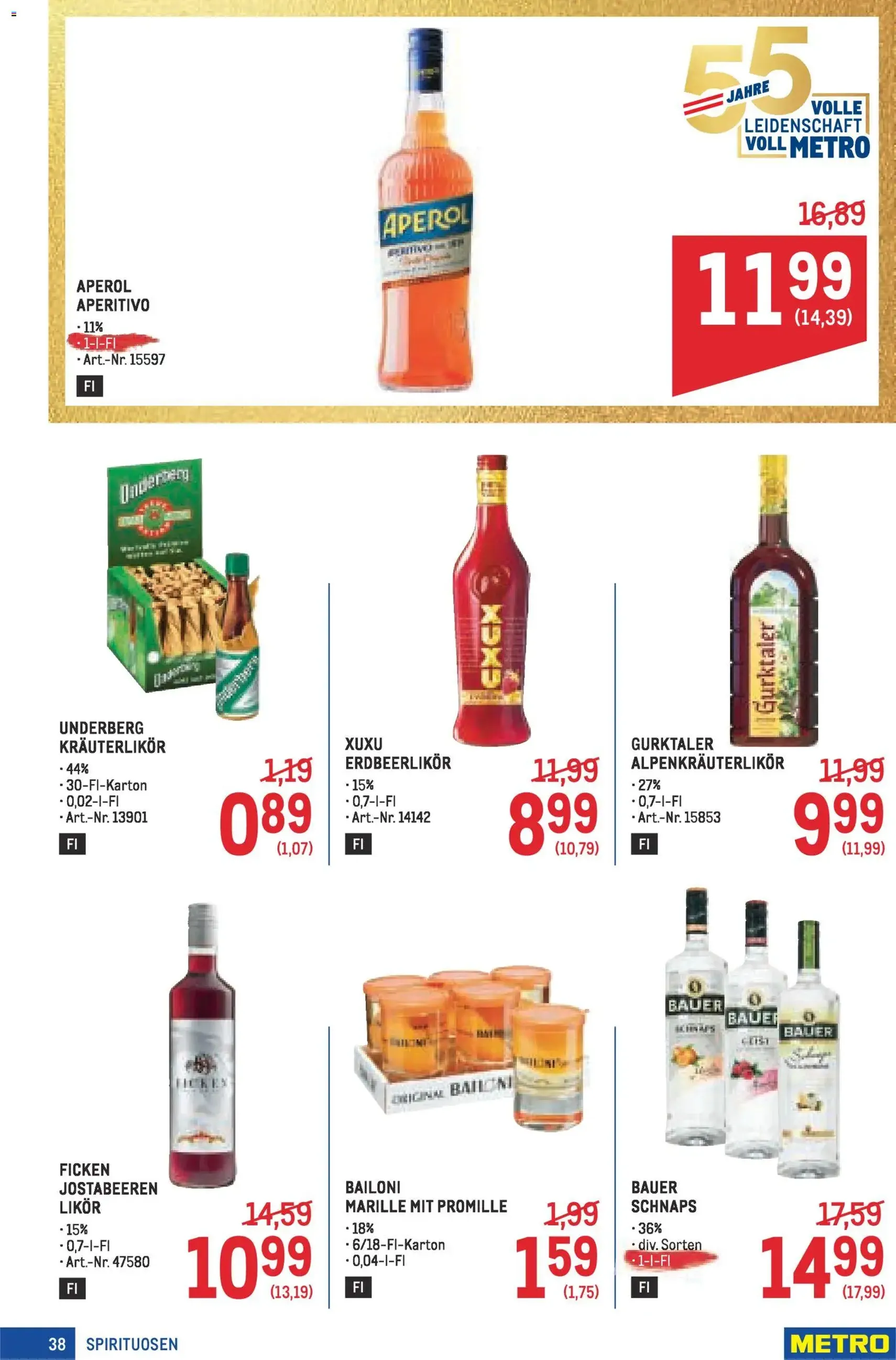 Metro angebote Profi - Gültiger Prospekt ab 16.04.2026, Seite 38 von insgesamt 64