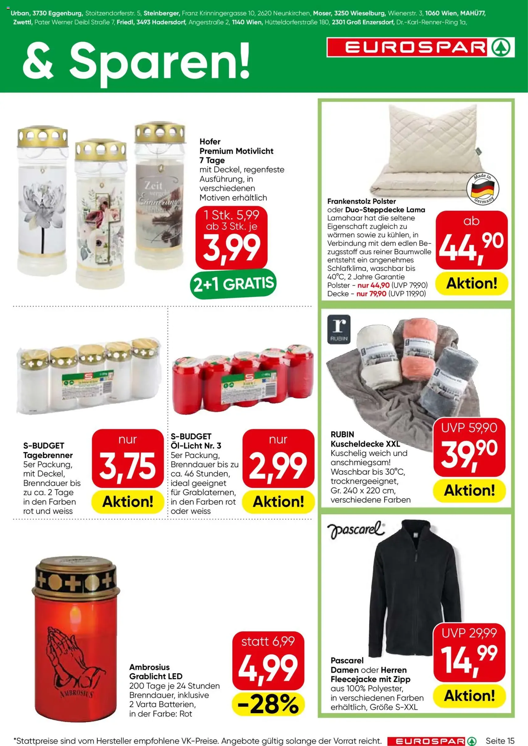 Eurospar Flugblatt - Gültiger Prospekt ab 24.09.2026, Seite 15 von insgesamt 16