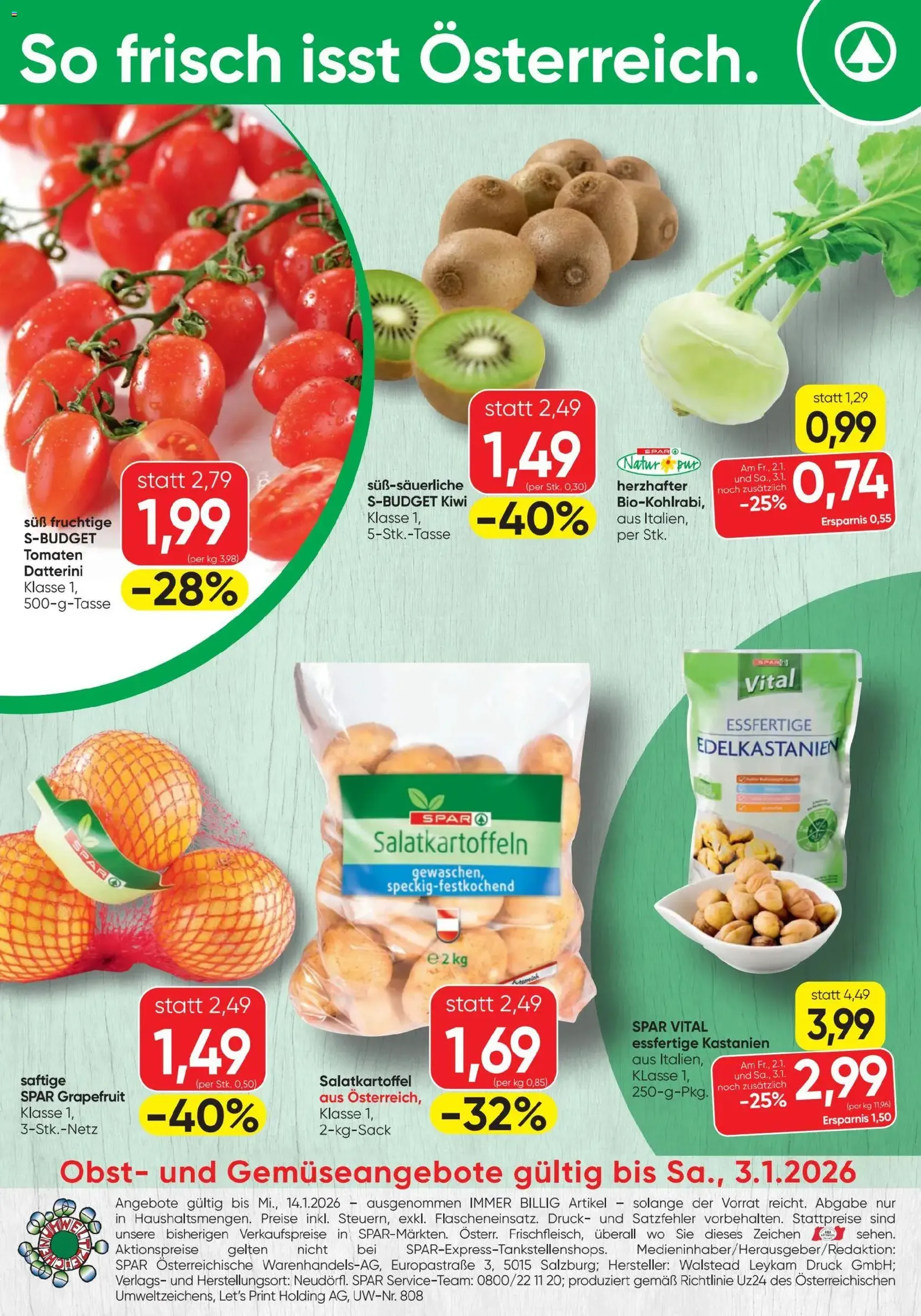 Spar Flugblatt - Gültiger Prospekt ab 02.01.2026, Seite 24 von insgesamt 24