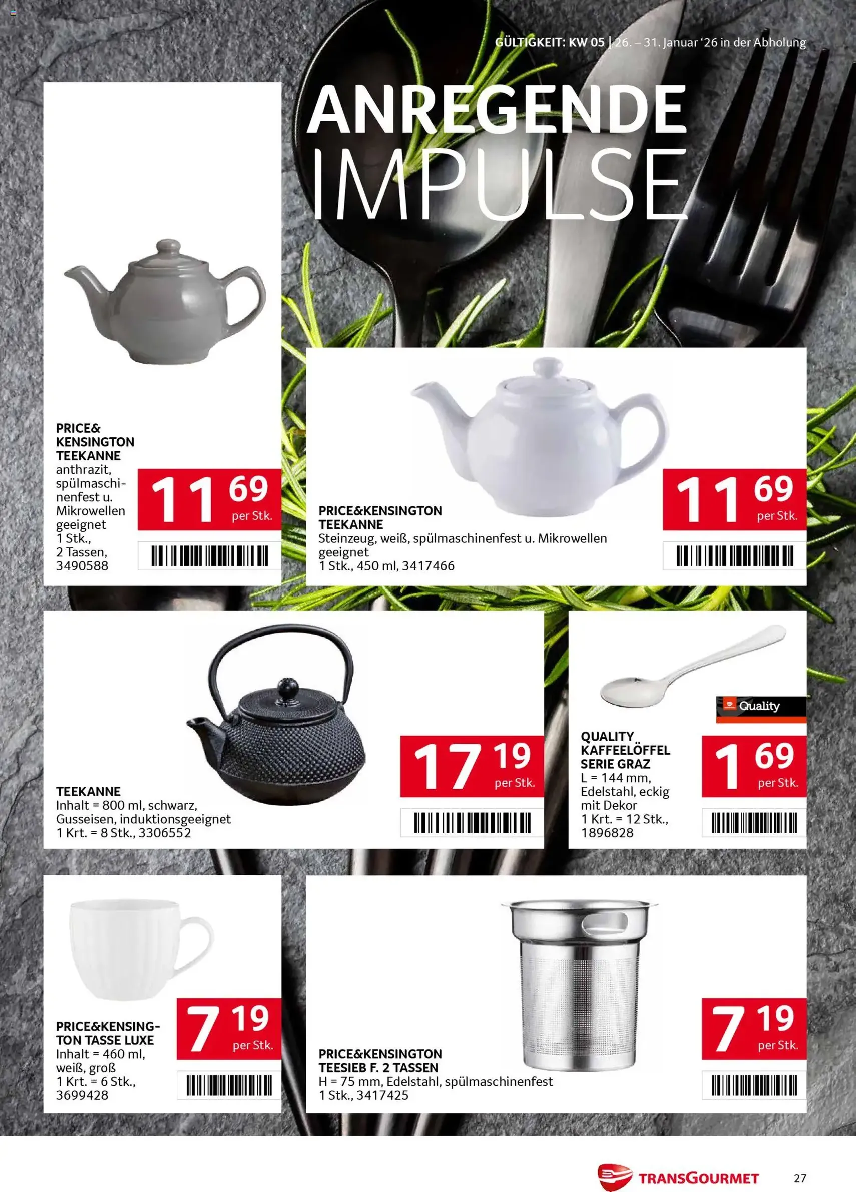 Transgourmet Flugblatt - Gültiger Prospekt ab 26.01.2026, Seite 27 von insgesamt 28
