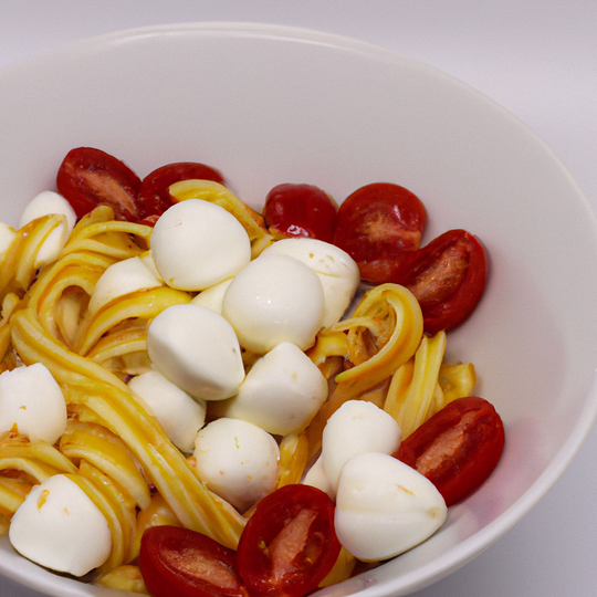 Anteprima ricetta Pasta fredda con pomodorini e mozzarella