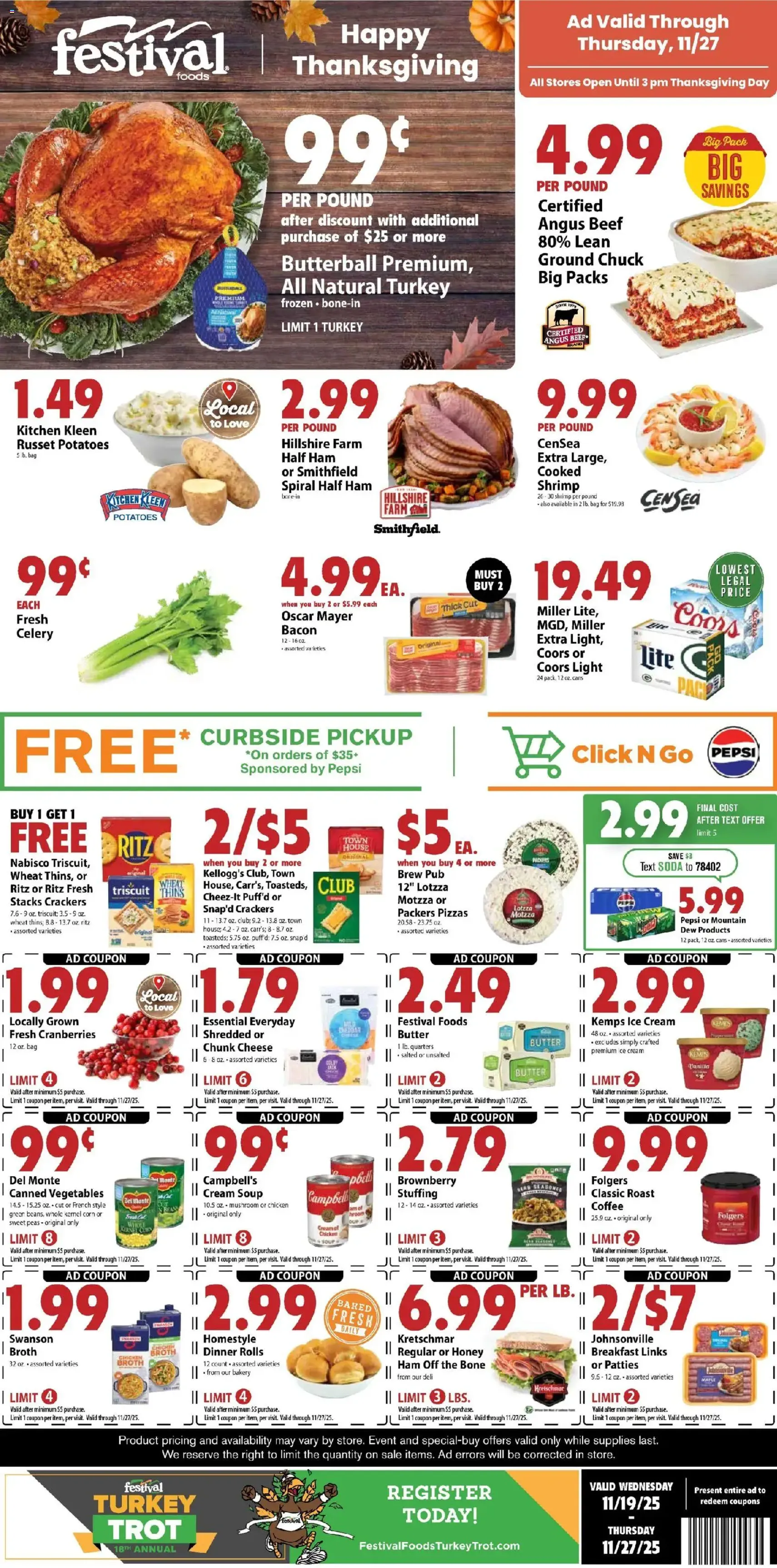 Festival Foods Weekly Ad - valid flyer from 11/19/2025, page 1 of 11